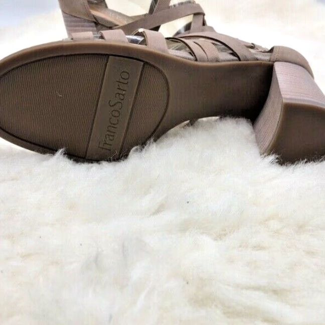 Franco Sarto Franco Sarto Madrid Hi Tech Grey Heeled Ankle Strap Sandals Womens 8m Size US 6 / IT 36 - 6 Thumbnail