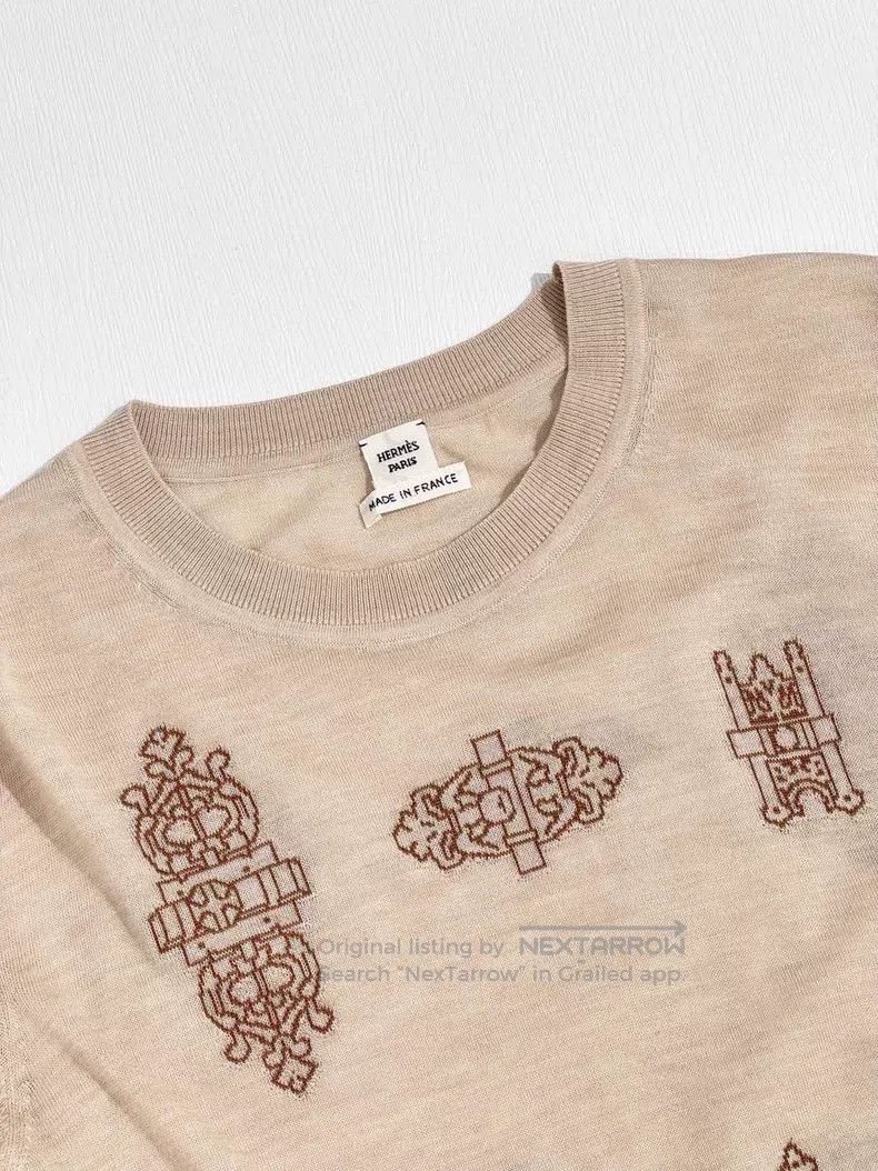 Hermes Hermes Women's short-sleeve wool knit sweater, 26 spring a Size S / US 4 / IT 40 - 5 Thumbnail