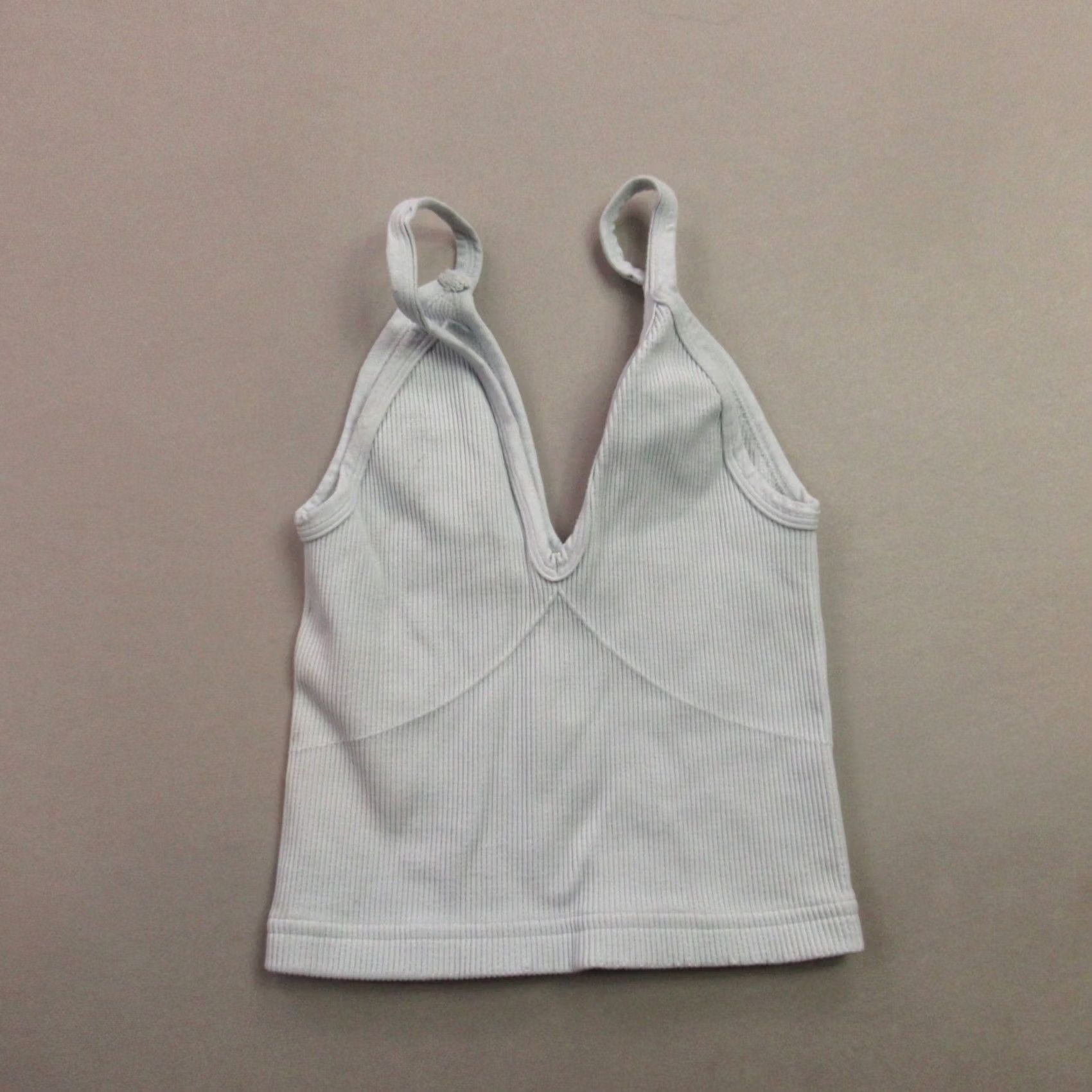 Free People Free People Shirt Womens Small Sleeveless Pullover Lightweight V Neck Casual Grey Cotton Knit Blouse Regular Size S Womens Size S / US 4 / IT 40 - 5 Thumbnail