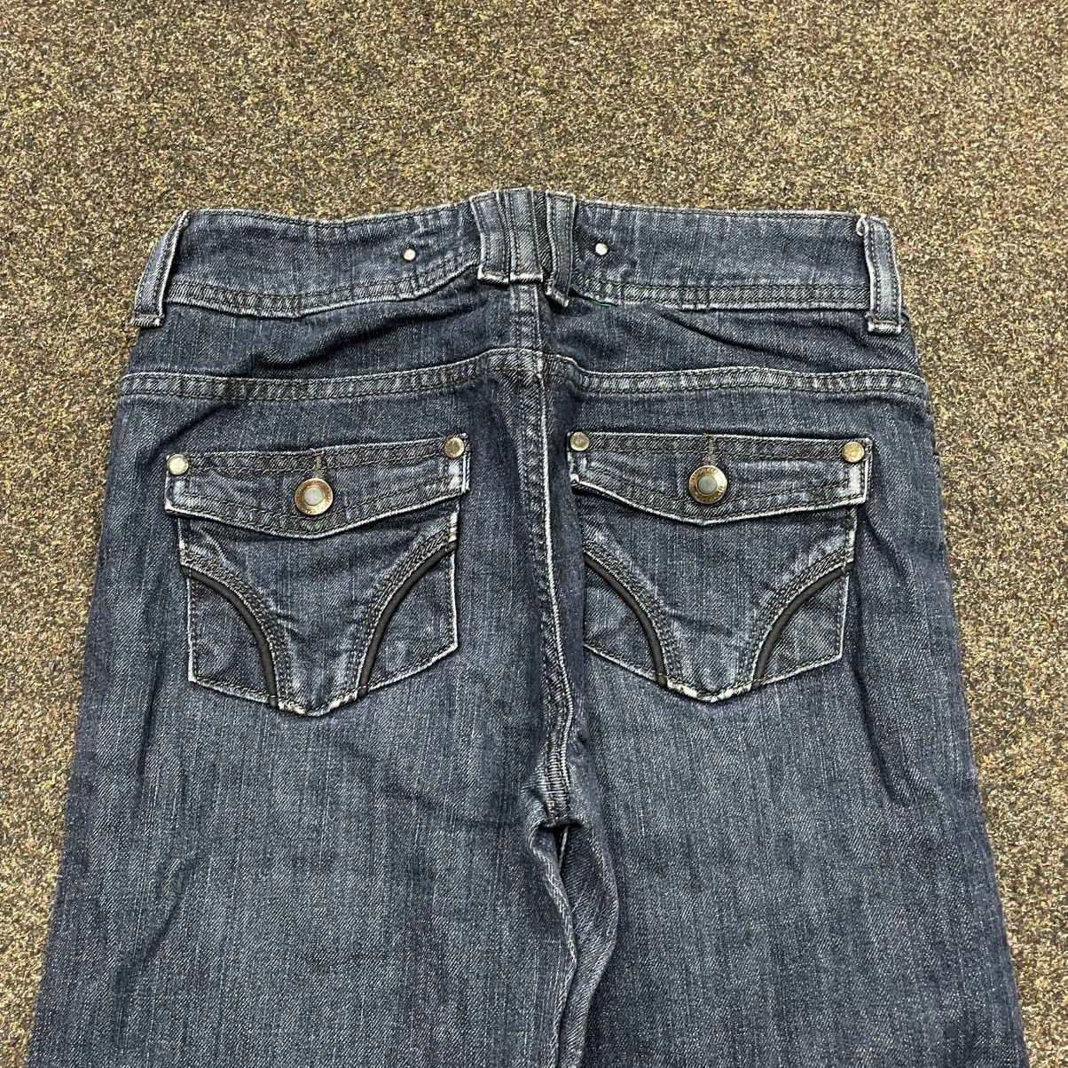 Vintage Vintage Y2K Baggy Flared Jeans 90s Skater Grunge Graphic Size 32" / US 10 / IT 46 - 2 Thumbnail