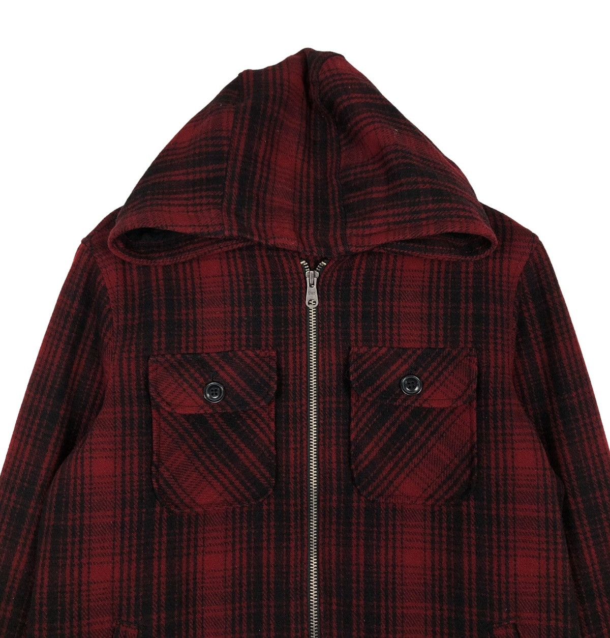 Japanese Brand 🔥VINTAGE BIKER WOOL JACKET GAP TARTAN DESIGN ISSEY MIYAKE Size US M / EU 48-50 / 2 - 5 Thumbnail