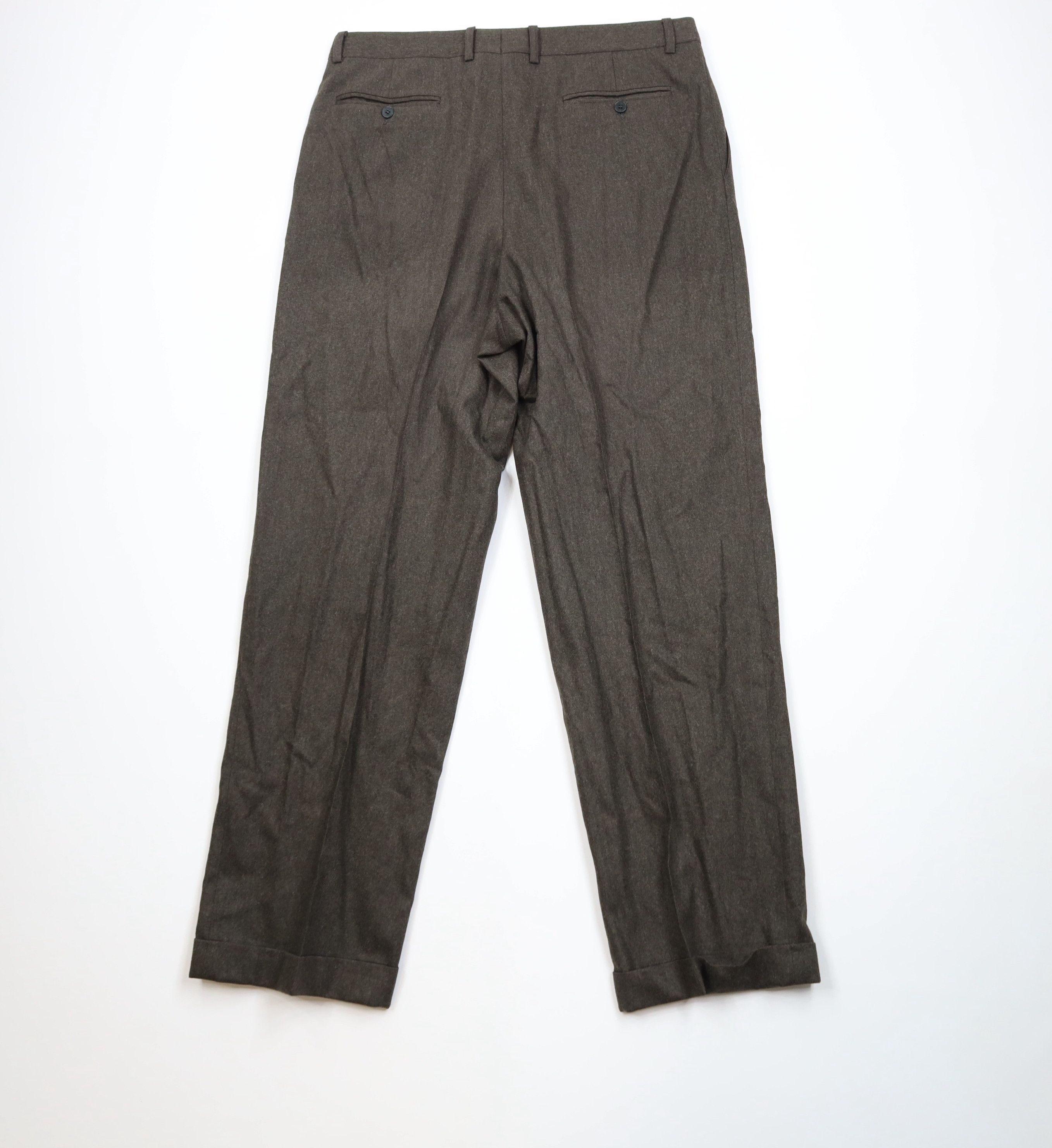 Vintage Vintage 90s Streetwear Cuffed Wide Leg Chino Pants Green Size US 38 / EU 54 - 9 Thumbnail