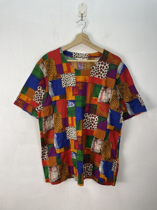 Designer 🇯🇵 Vintage Liliane Burty Patchwork Tshirt | Grailed