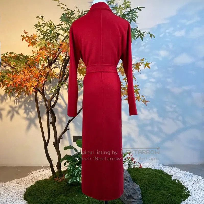 Max Mara MaxMara Red Wool Women's Coat . Size XL / US 12-14 / IT 48-50 - 2 Thumbnail