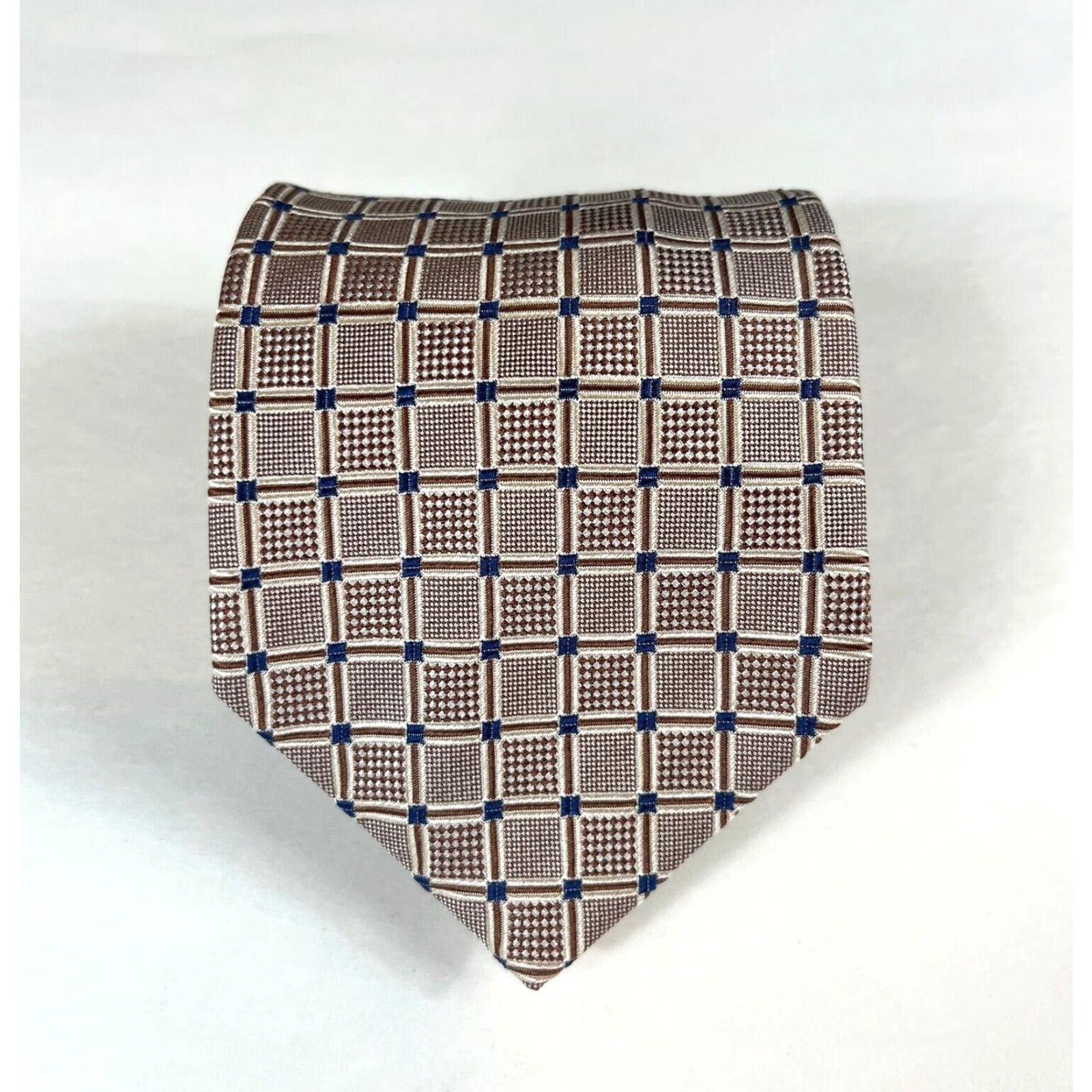Ermenegildo Zegna VINTAGE Ermenegildo Zegna Men's Silk Tie Geometric Textured Made in Italy Size ONE SIZE - 2 Thumbnail