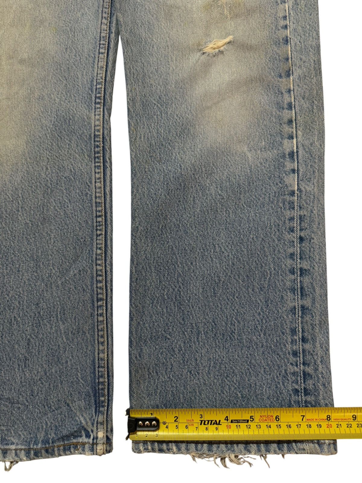 Levi's Vintage 80s Levis 501 Blue Mud Wash Distress Regular Fits Size US 33 - 12 Thumbnail