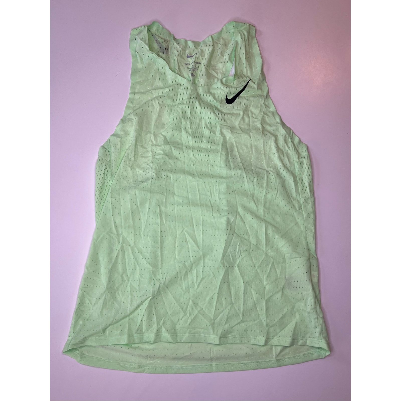 Nike Nike Dri-Fit Track Tank Singlet Light Green Size US M / EU 48-50 / 2 - 1 Thumbnail