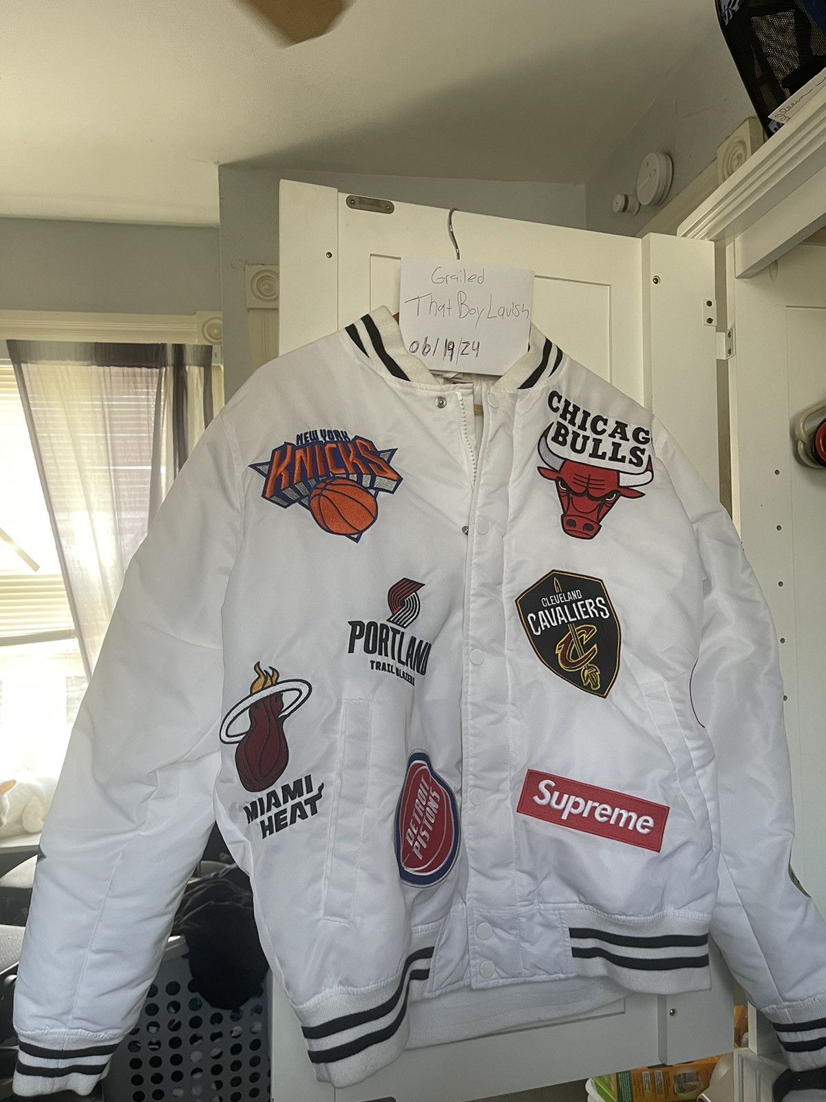 Supreme Supreme Nike/NBA Teams Warm Up Jacket White | Grailed