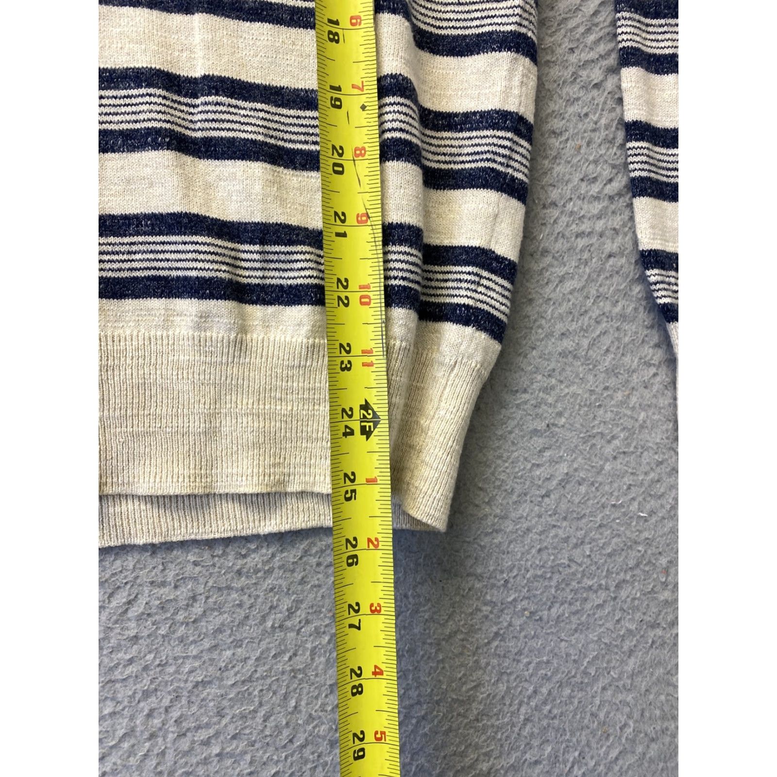 J.Crew J.CREW Striped Crew Neck Pullover Sweater Mens Size S Navy Ivory 90s Size US S / EU 44-46 / 1 - 4 Thumbnail