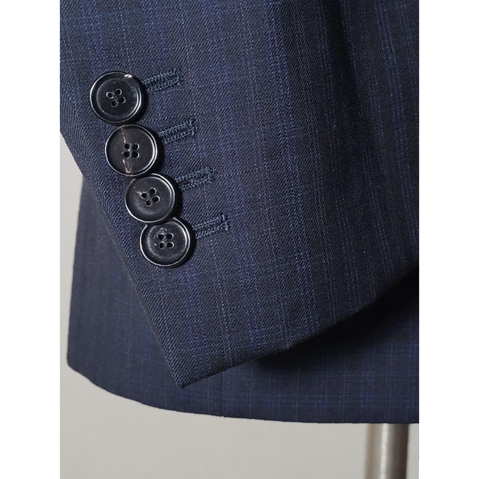 Ted Baker Ted Baker Sport Coat Blazer Jacket Blue Check Wool 44R Men Regular Fit Notch Lapel Four-Button Viscose Lining Double-Vented New without tags Size 44R - 5 Thumbnail