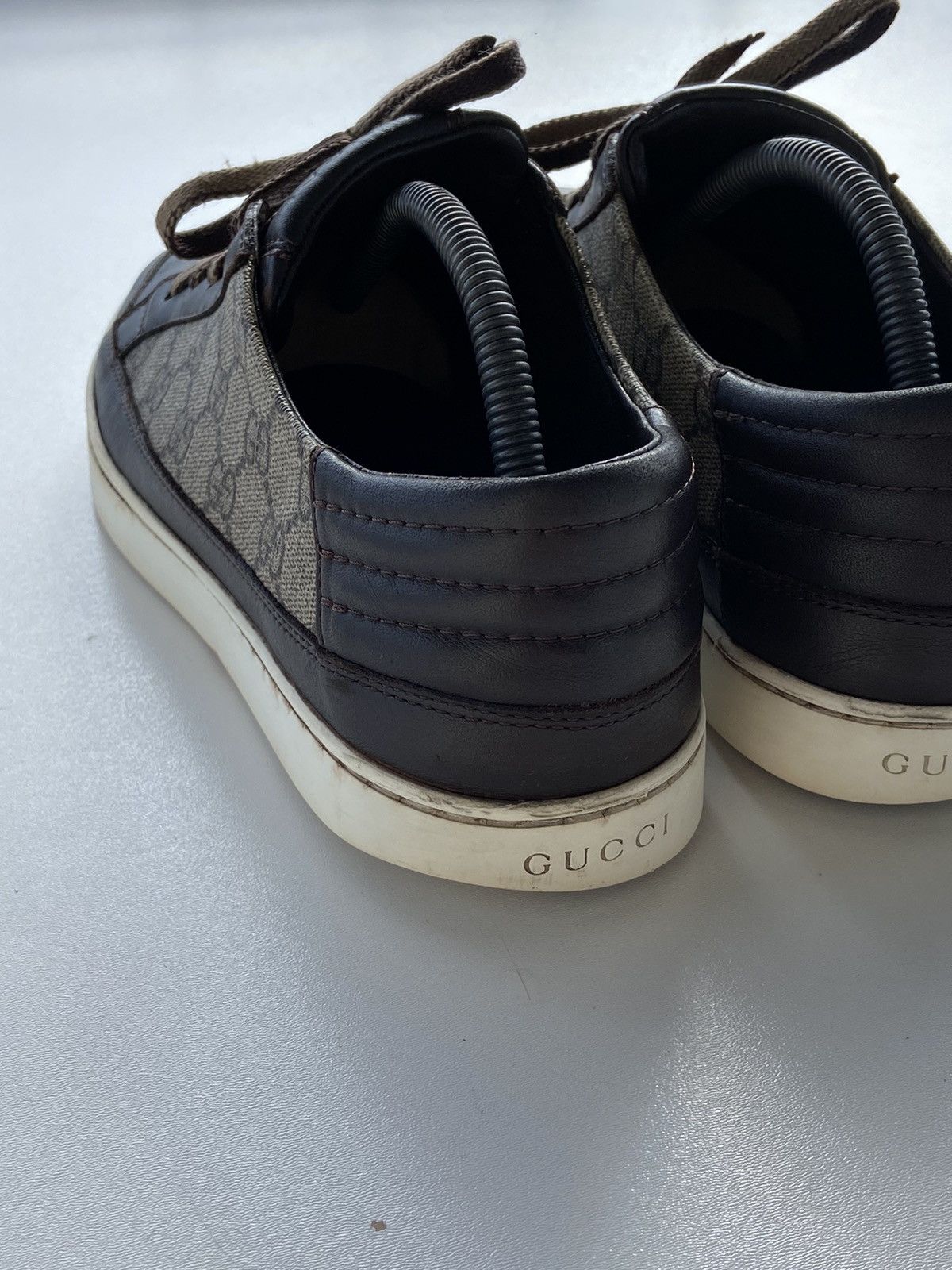Gucci Gucci Sneakers Low Top Monogram GG Brown Leather US8 EUR-41 Size US 8 / EU 41 - 16 Thumbnail
