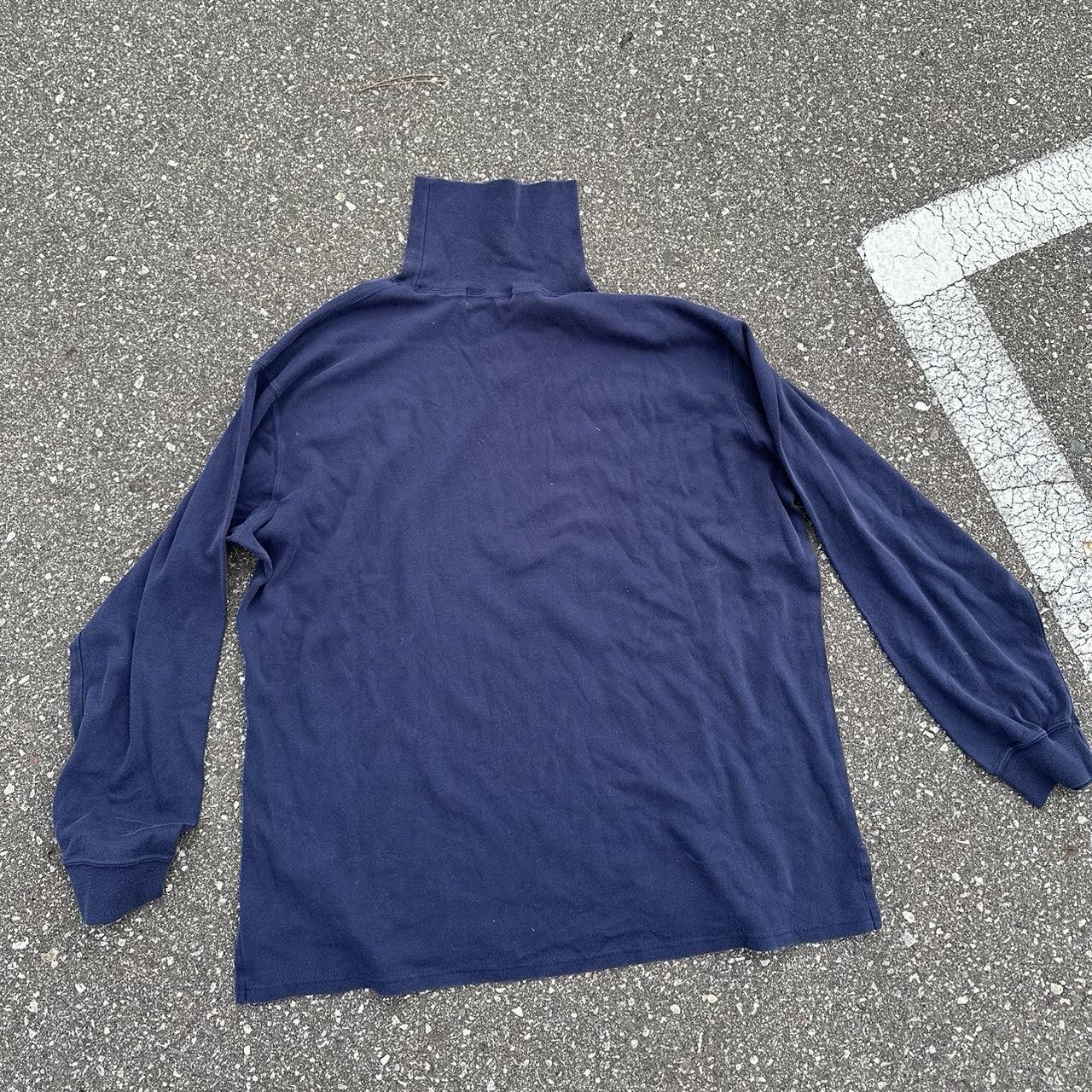 Polo Ralph Lauren × Ralph Lauren × Vintage 90s Polo Ralph Lauren Blue Turtleneck Golf Size US XL / EU 56 / 4 - 2 Thumbnail