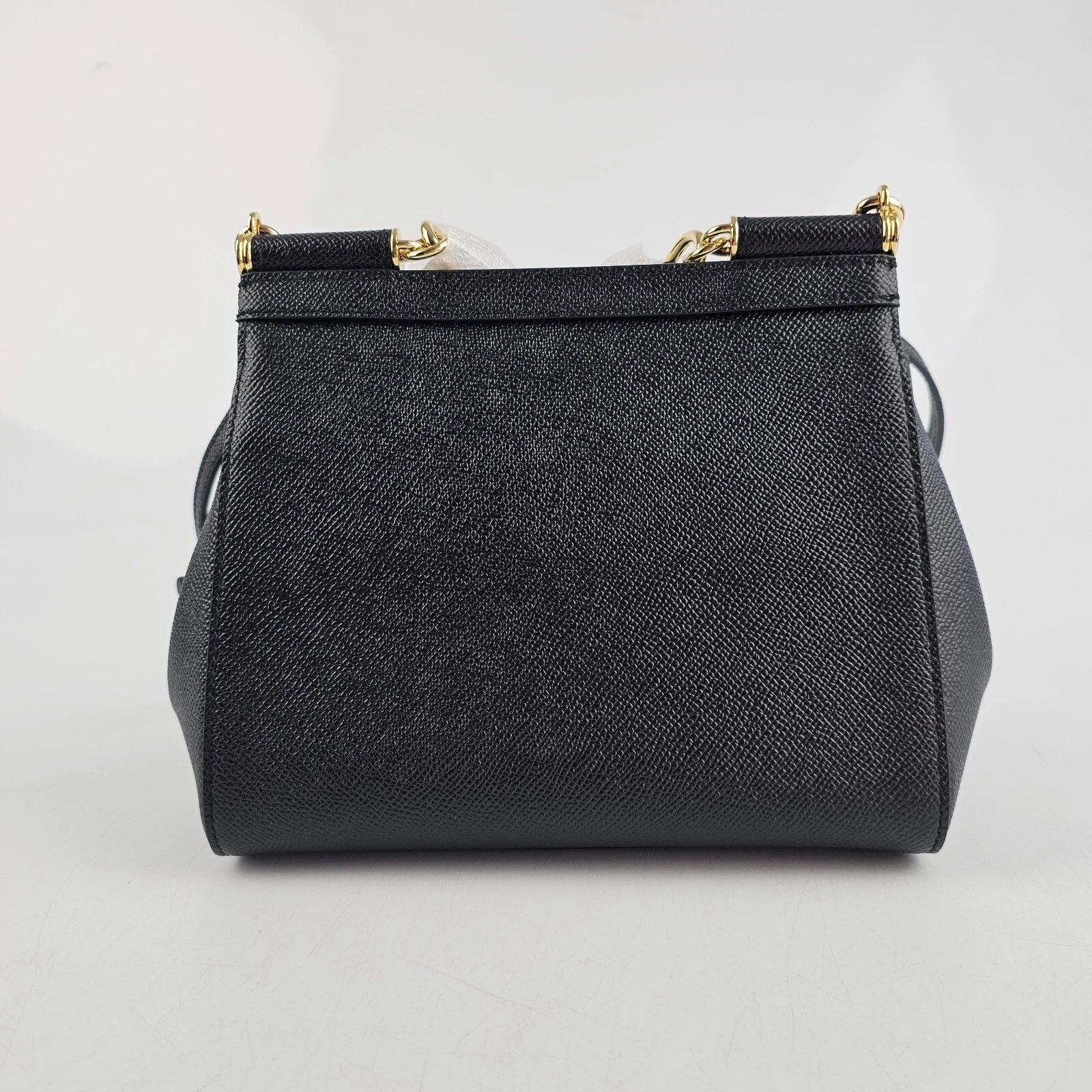 Dolce & Gabbana D&G Medium Sicily Black Leather Top Handle Bag Size ONE SIZE - 7 Thumbnail