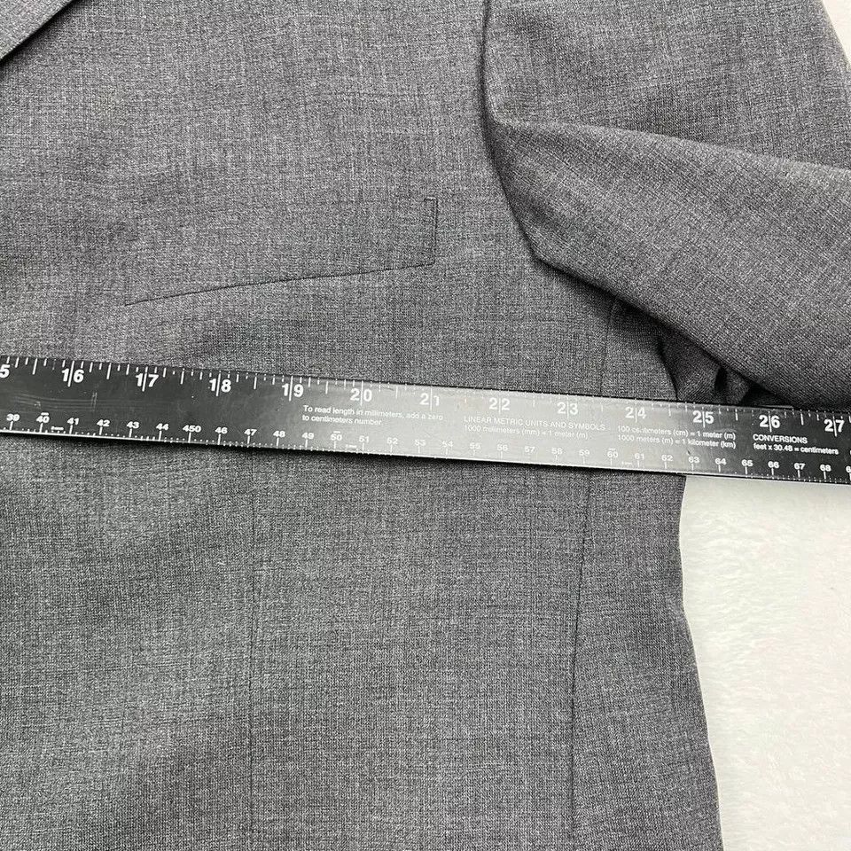 Brooks Brooks Stretch Blazer Suit Men 50R Gray 3 Buttons 100% Wool Size 50R - 9 Thumbnail