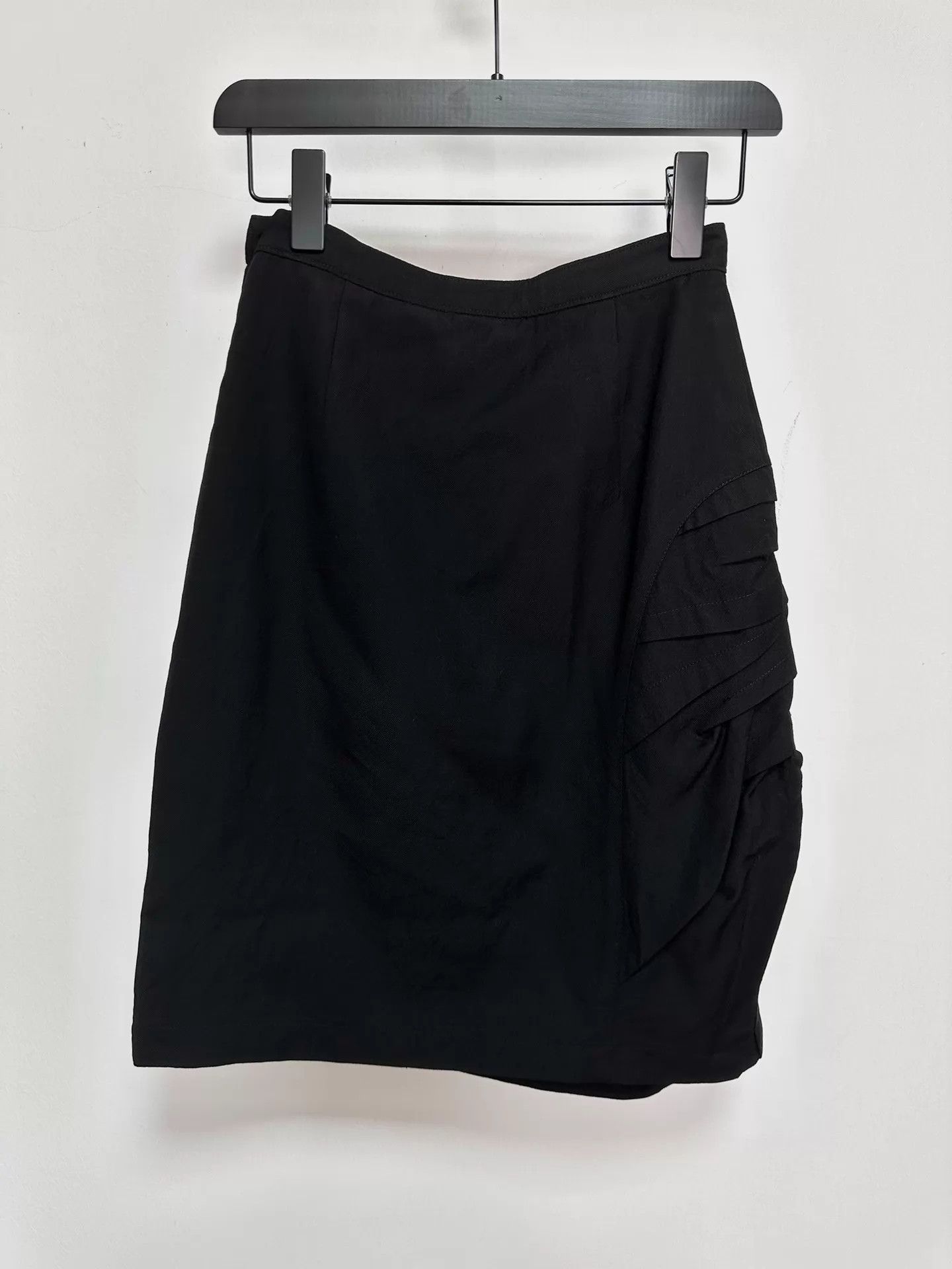 Comme des Garcons Comme des Garcons 1980s Black Pleated Mini Skirt Size 27" / US 4 / IT 40 - 2 Thumbnail