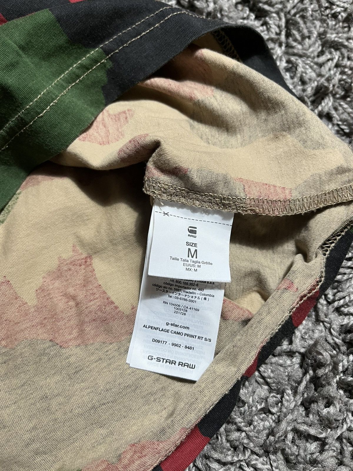G-Star G STAR Y2K STYLE CAMO COTTON T-SHIRT Size US M / EU 48-50 / 2 - 4 Thumbnail
