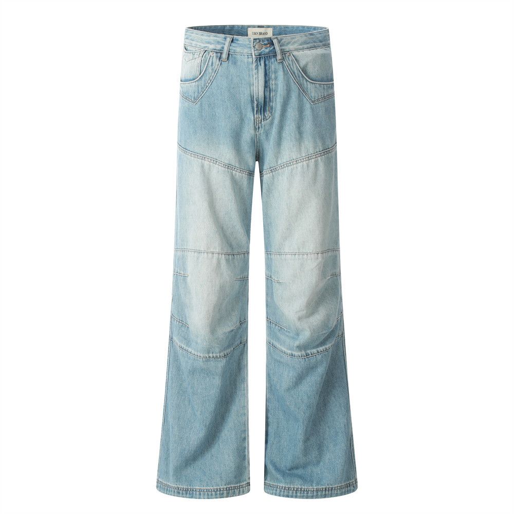 Vintage Men's washed patchwork Vibe trendy hip-hop flared jeans Size US 32 / EU 48 - 1 Thumbnail