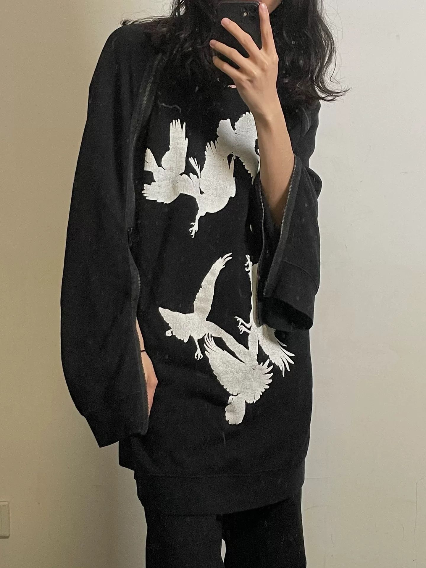 Ann Demeulemeester Ann Demeulemeester 2017 Black Sweatshirt Jacket Size US XS / EU 42 / 0 - 1 Thumbnail