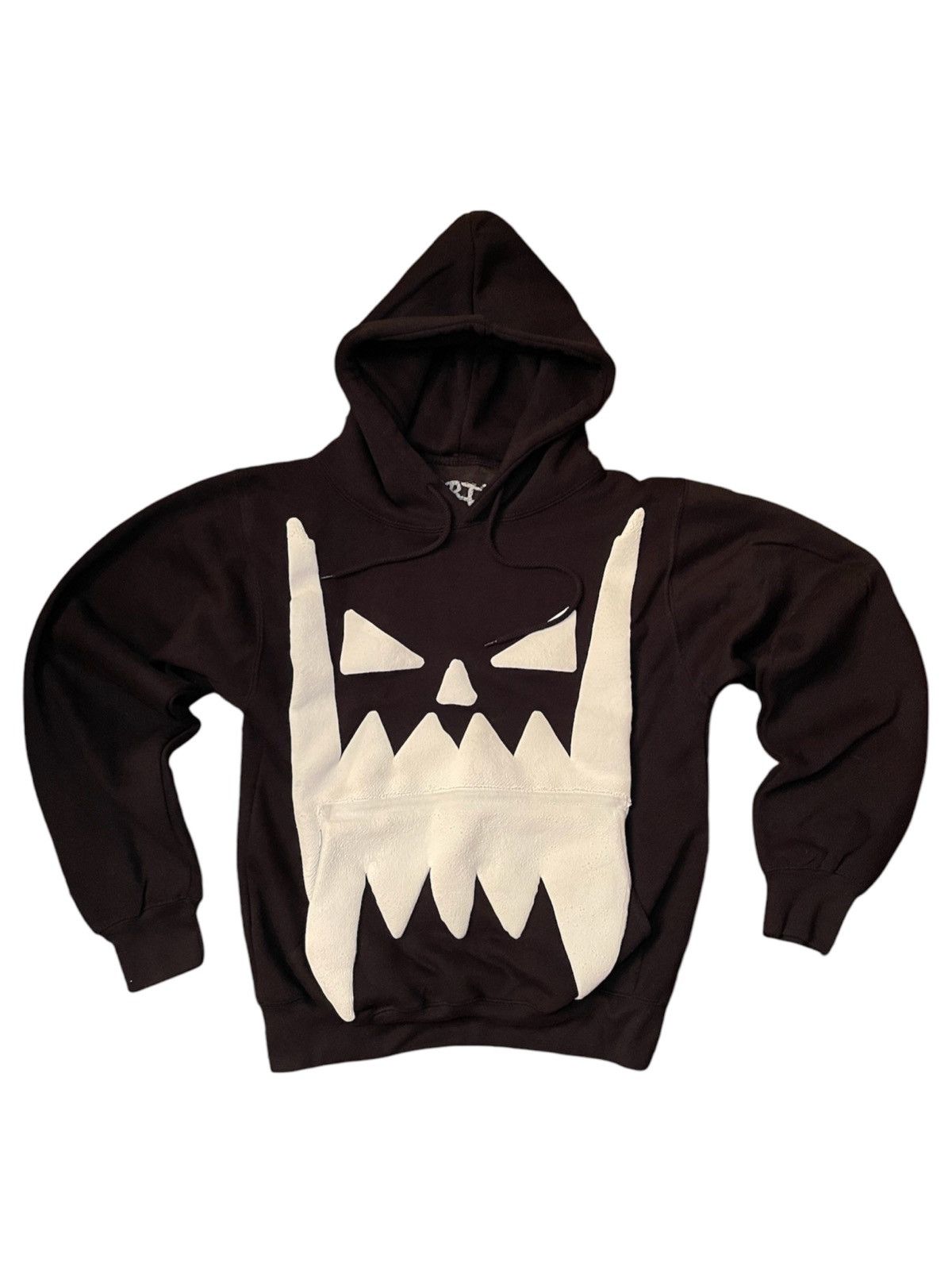 image of Asspizza Pumpkin Face Hoodie in Black, Men's (Size XS)