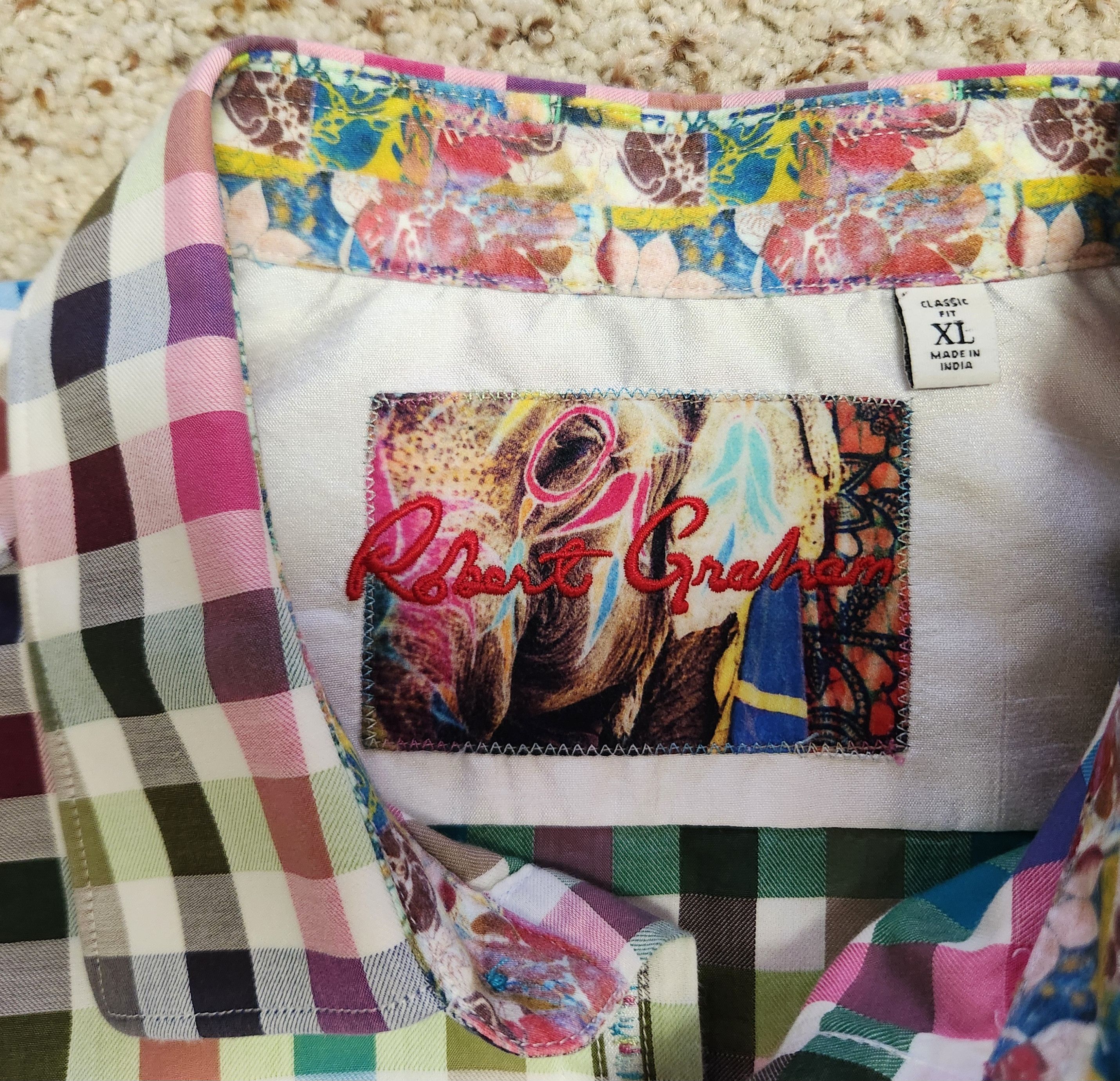 Robert Graham Robert Graham shirt XL men's multi color check cotton Size US XL / EU 56 / 4 - 7 Thumbnail