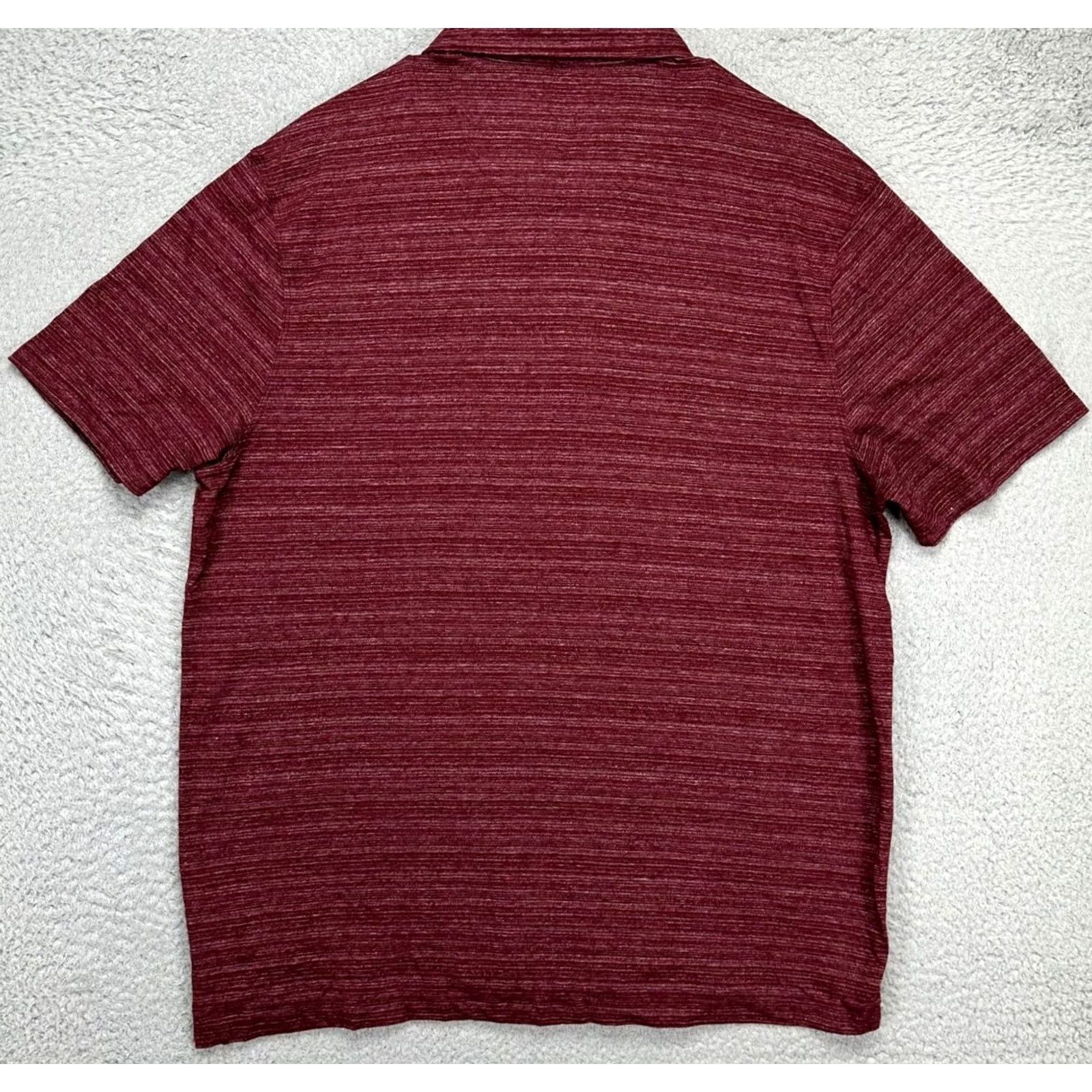 English Laundry English Laundry Polo Shirt Casual Outdoor Walking Comfort Lightweight Men XL Maroon Stripes Short Sleeve Pocket Rugby Size US XL / EU 56 / 4 - 3 Thumbnail