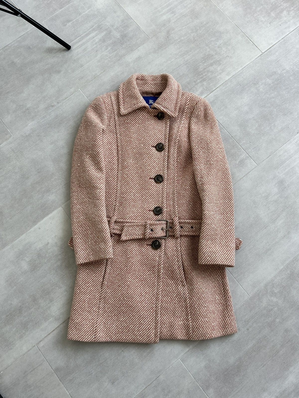 Burberry Burberry Blue Label Wool Coat Belted Size 36 Size XS / US 0-2 / IT 36-38 - 8 Thumbnail