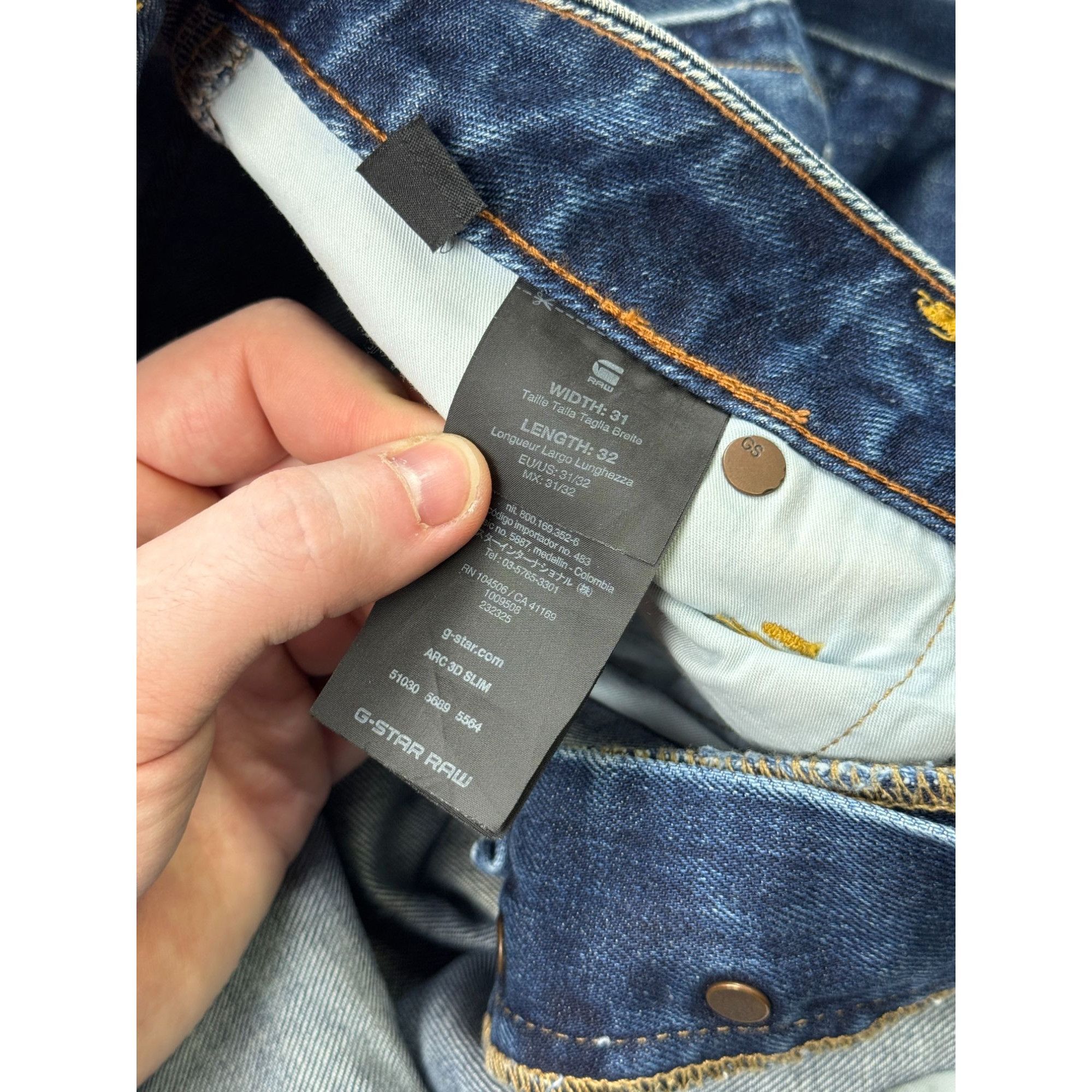G-Star G-Star Raw Arc 3D Slim Denim Jeans Pants (Y1188) Size US 31 - 11 Thumbnail