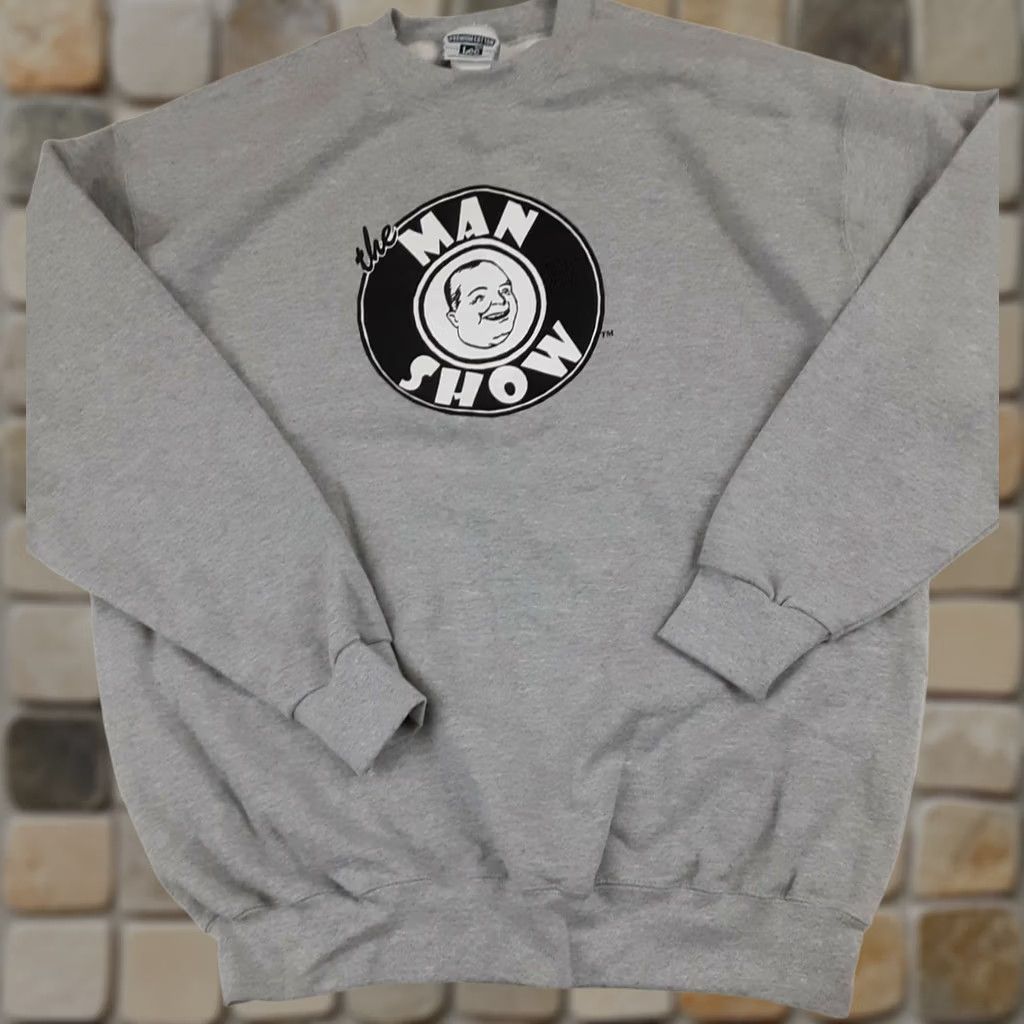 Lee Vintage Jimmy Kimmel The Man Show Sweatshirt Grey EUC Lee Premium Cotton XL Long Sleeve T-Shirt Size US XL / EU 56 / 4 - 1 Thumbnail