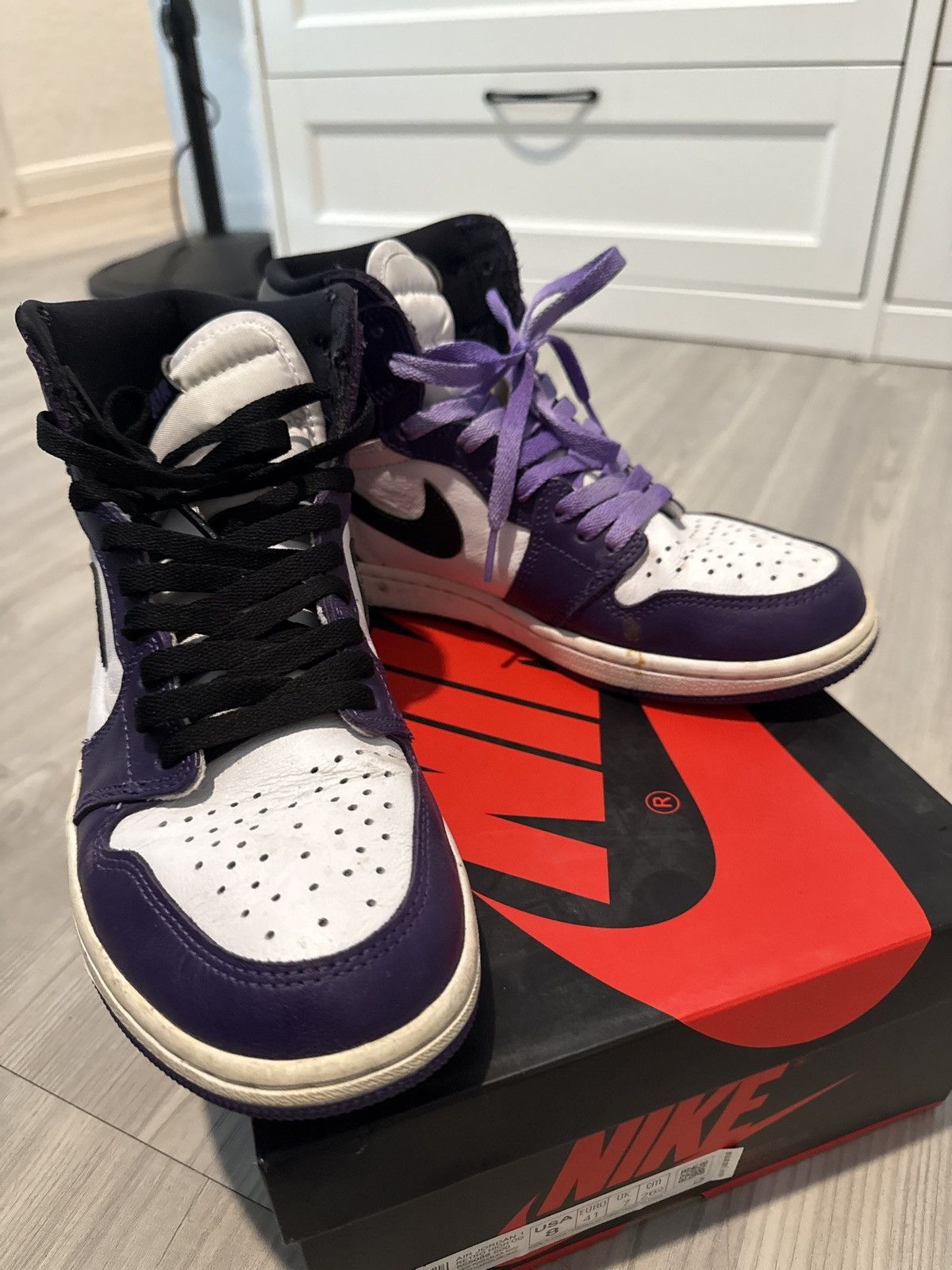 Jordan Brand Jordan 1 court purple Size US 8 / EU 41 - 6 Thumbnail