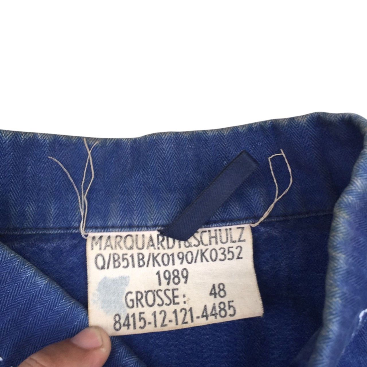 Japanese Brand × Vintage Vintage 80s Marquardt & Schulz Sashiko Handmade Denim Jacket Size US M / EU 48-50 / 2 - 9 Thumbnail