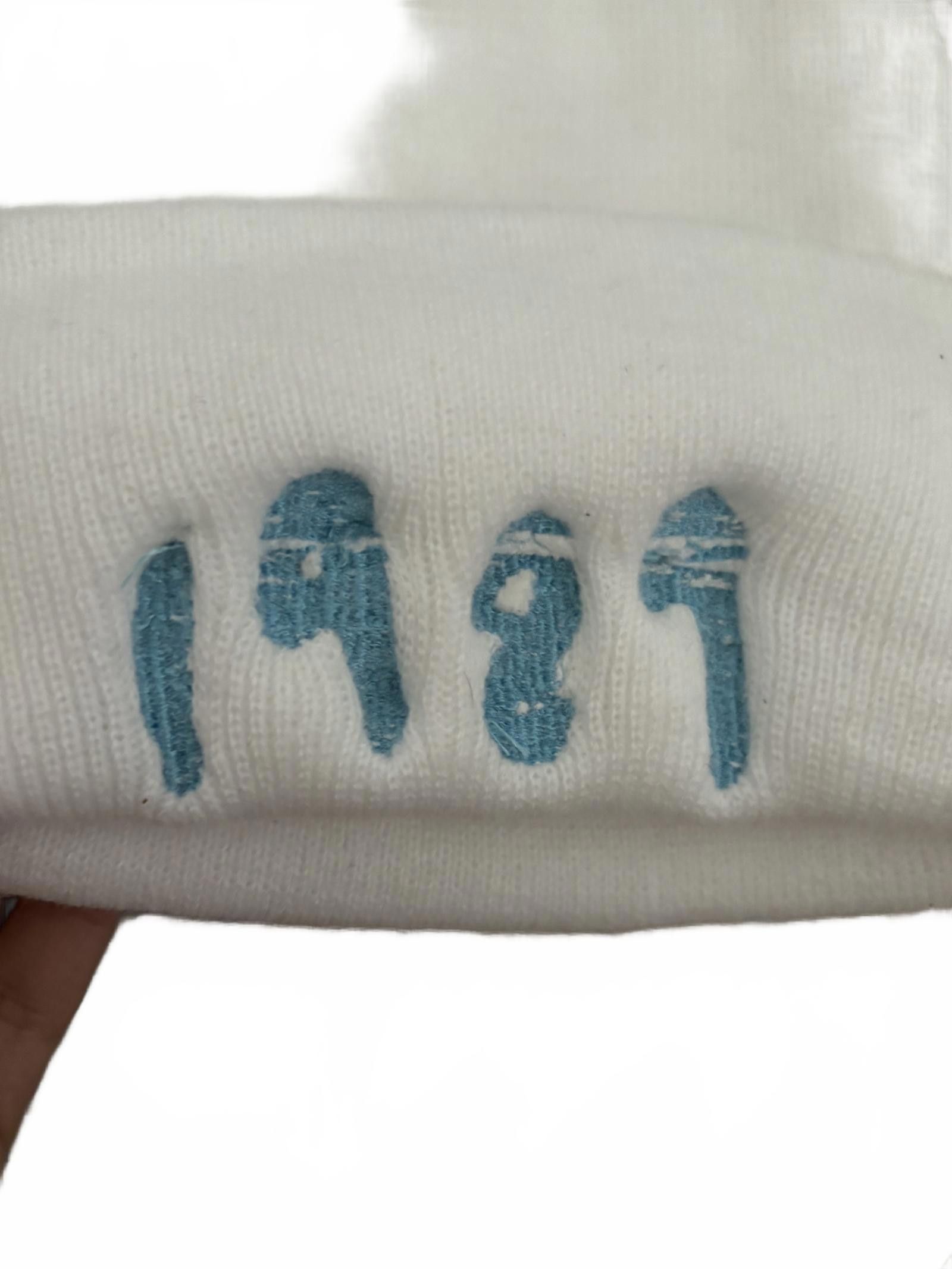 Designer NWOT Taylor Swift 1989 Cozy White Beanie with Embroidery Size ONE SIZE - 3 Thumbnail