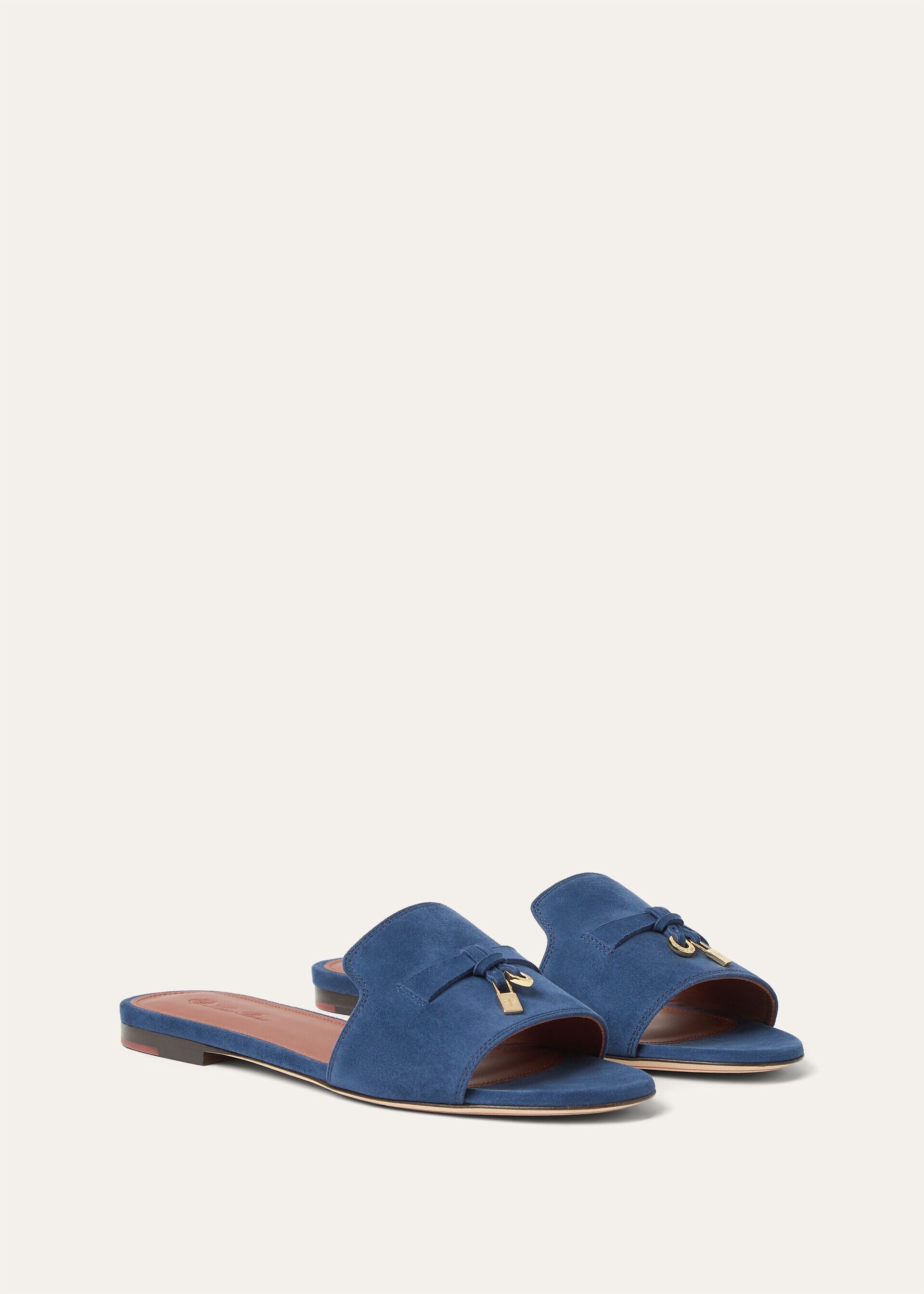 Loro Piana os11x0326 FAI5580 Summer Charms Sandals in Ocean Cavern Size US 9 / IT 39 - 2 Thumbnail