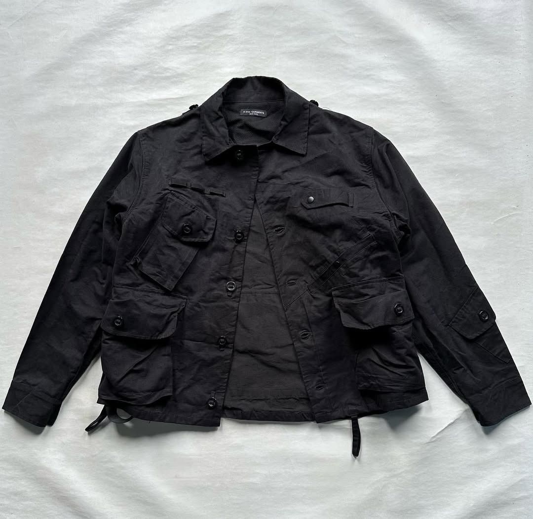 Japanese Brand A.Blue Garments Tenkara Shirt Nylon Wax Jacket Black Size US M / EU 48-50 / 2 - 2 Thumbnail