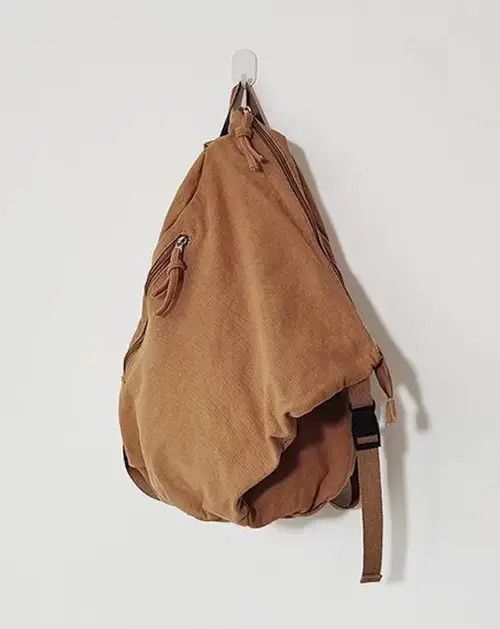 Japanese Brand Retro y2k irregular canvas backpack aesthetic Size ONE SIZE - 3 Thumbnail