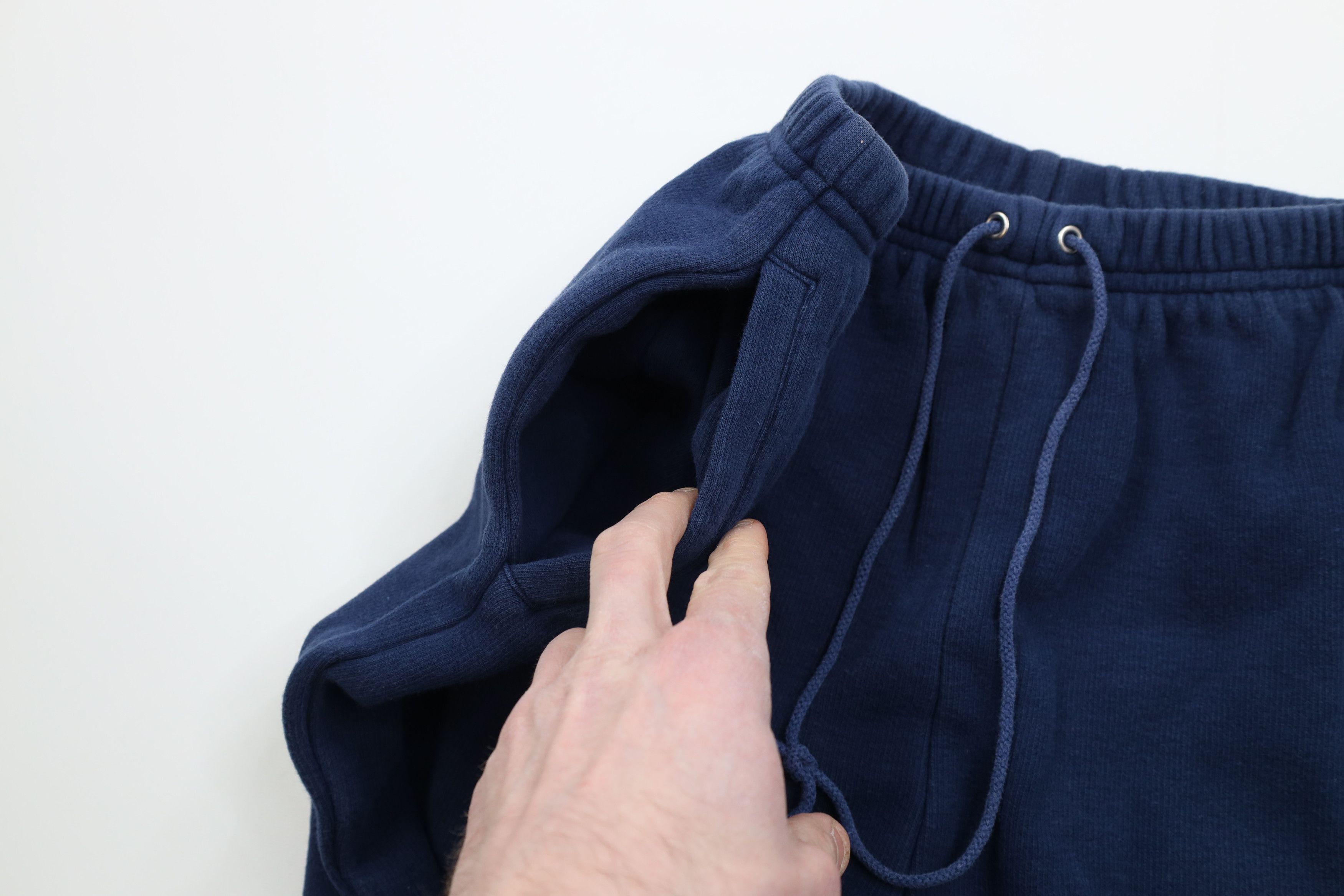 Vintage Vintage 90s Streetwear Ribbed Knit Sweatpants Pants Blue Size 28" / US 6 / IT 42 - 10 Thumbnail