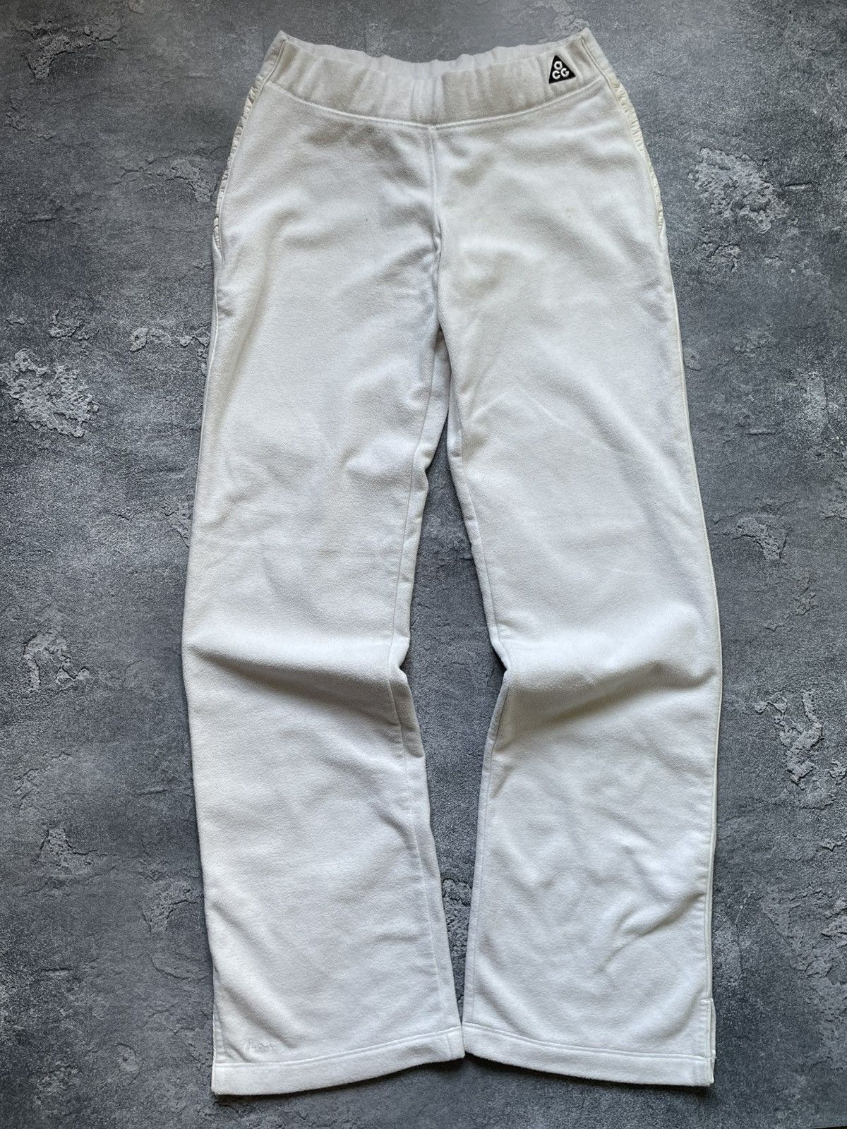 Nike ACG × Vintage Vintage Nike ACG NikeFIT White Fleece Sweatpants Y2K Size 28" / US 6 / IT 42 - 2 Thumbnail