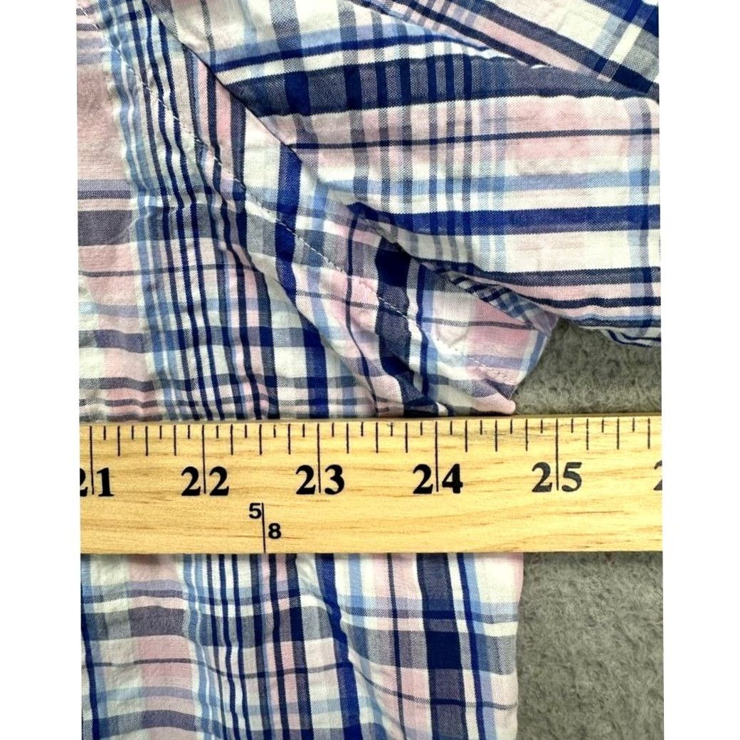 Ralph Lauren Ralph Lauren Button-Down Shirt Adult XL Pink Blue Seersucker Plaid Casual Mens Size US XL / EU 56 / 4 - 7 Thumbnail