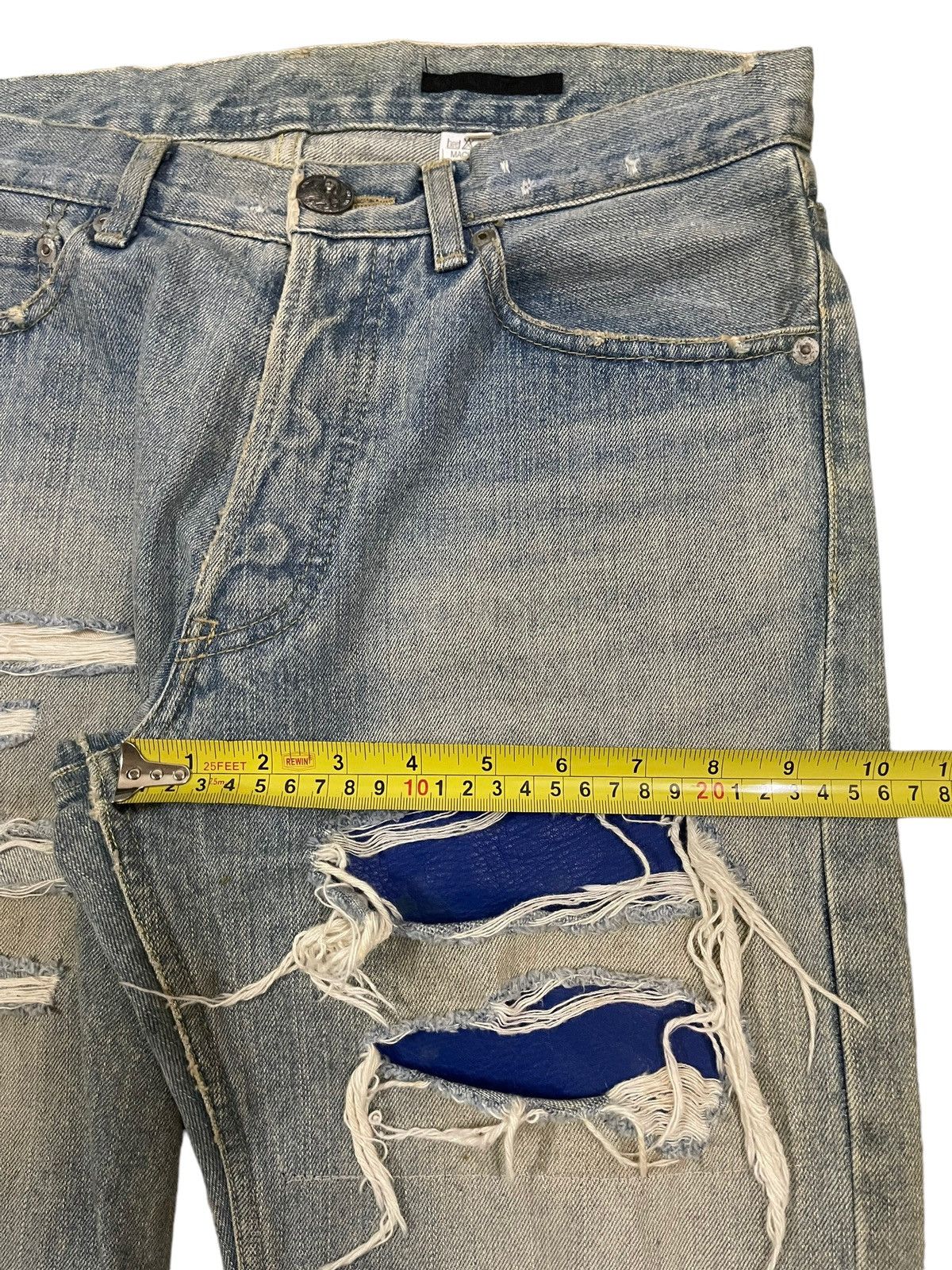 The Viridi-anne Vintage Japan The Viridi Anne Monochrome Distressed Jeans Size US 31 - 13 Thumbnail