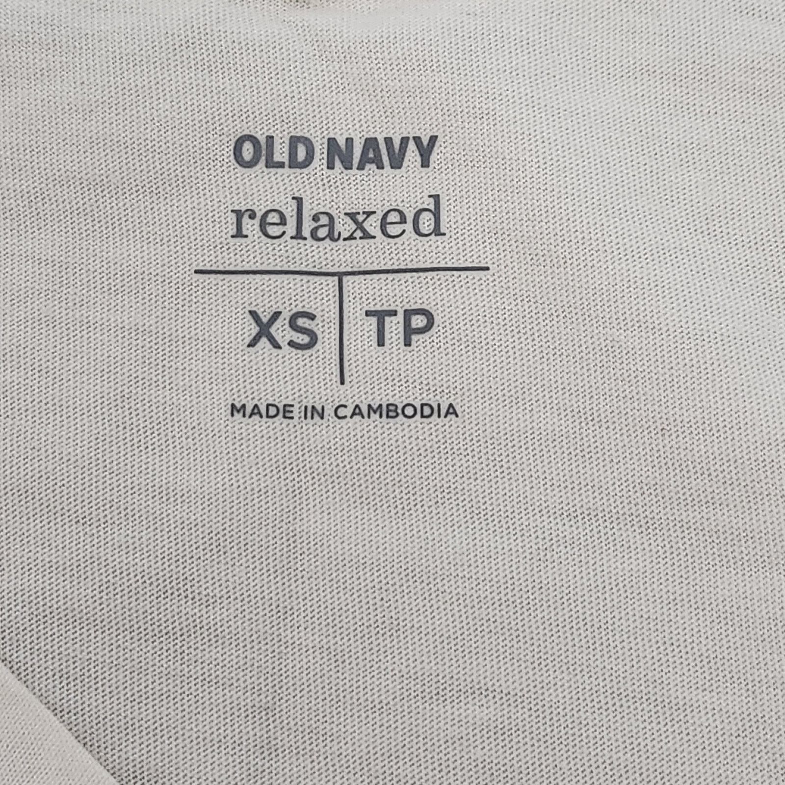 Old Navy Old Navy Cream Geo Print Relaxed T Shirt XS Lightweight Size XS / US 0-2 / IT 36-38 - 3 Thumbnail