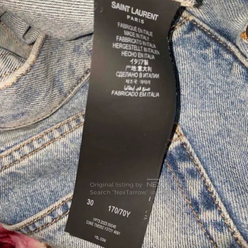 Saint Laurent Paris Saint Laurent Paris Seam wide-leg denim pants size 30 i Size US 30 / EU 46 - 5 Thumbnail