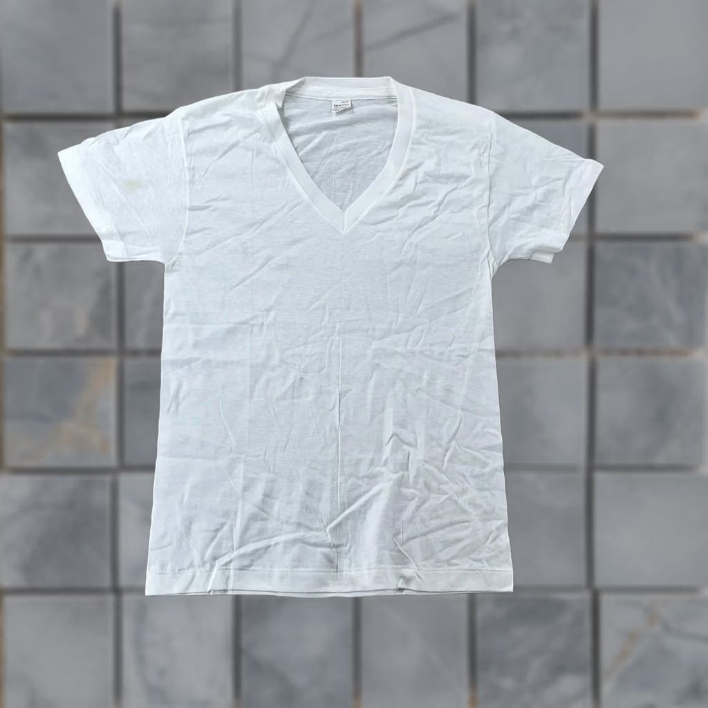 Jockey VINTAGE Jockey White Shirt Mens XS Undershirt Power Knit Short Sleeve Tee V-Neck 80s Size US XS / EU 42 / 0 - 1 Thumbnail