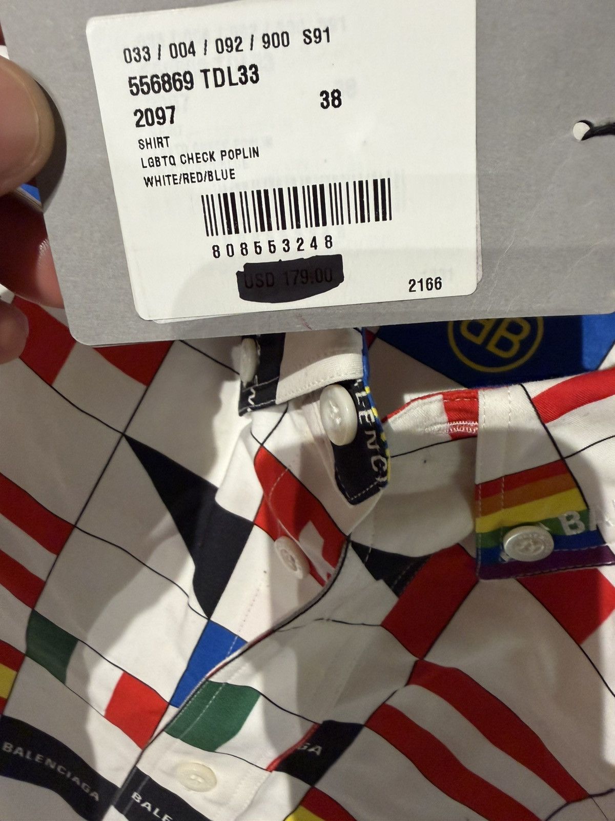 Balenciaga Balenciaga multicolored check Poplin shirt Size US M / EU 48-50 / 2 - 3 Thumbnail