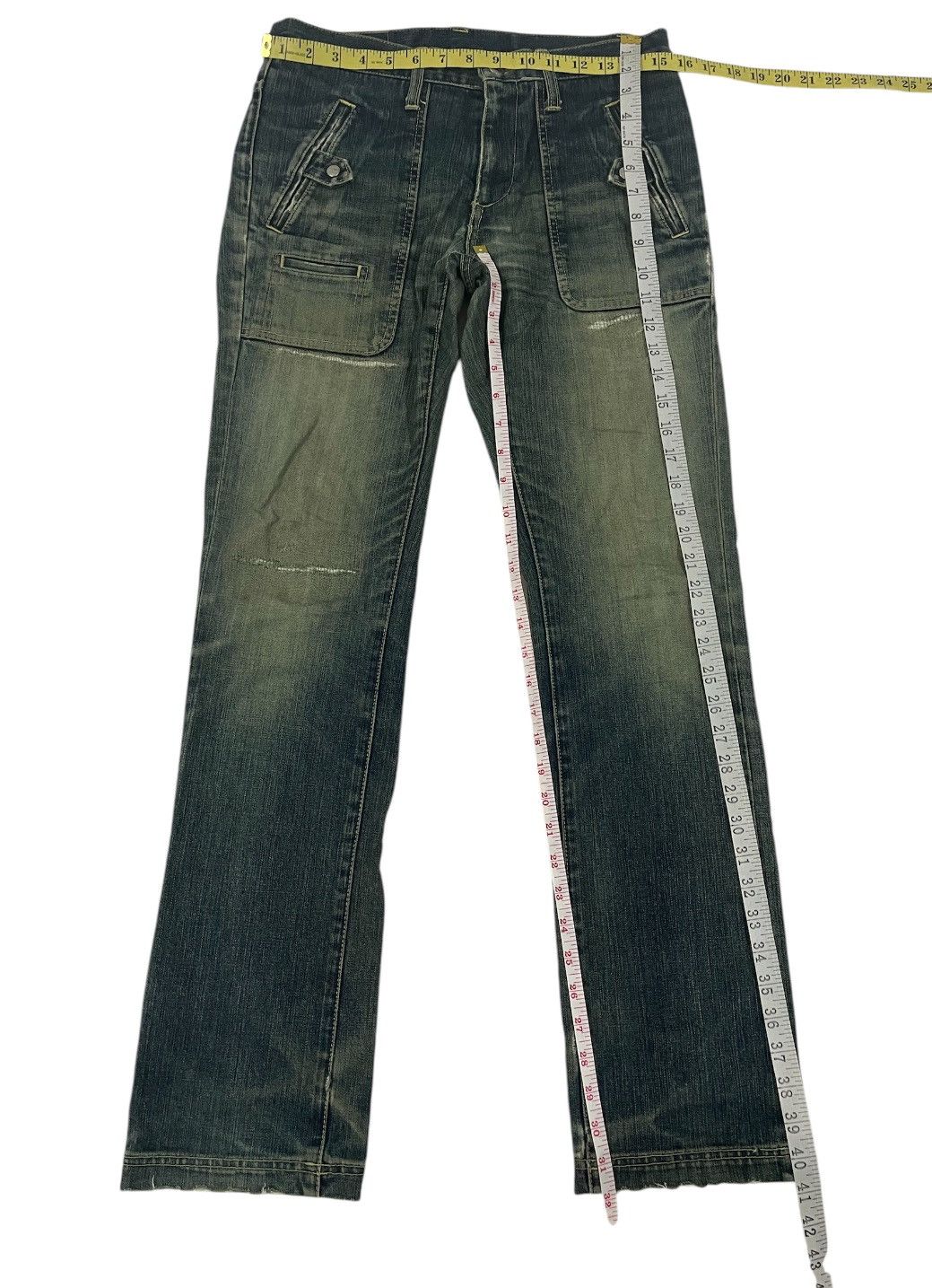 Burberry × Japanese Brand × Vintage Burberry Blue Label Distress Bush/klaus Jeans Size S Size US 31 - 13 Thumbnail