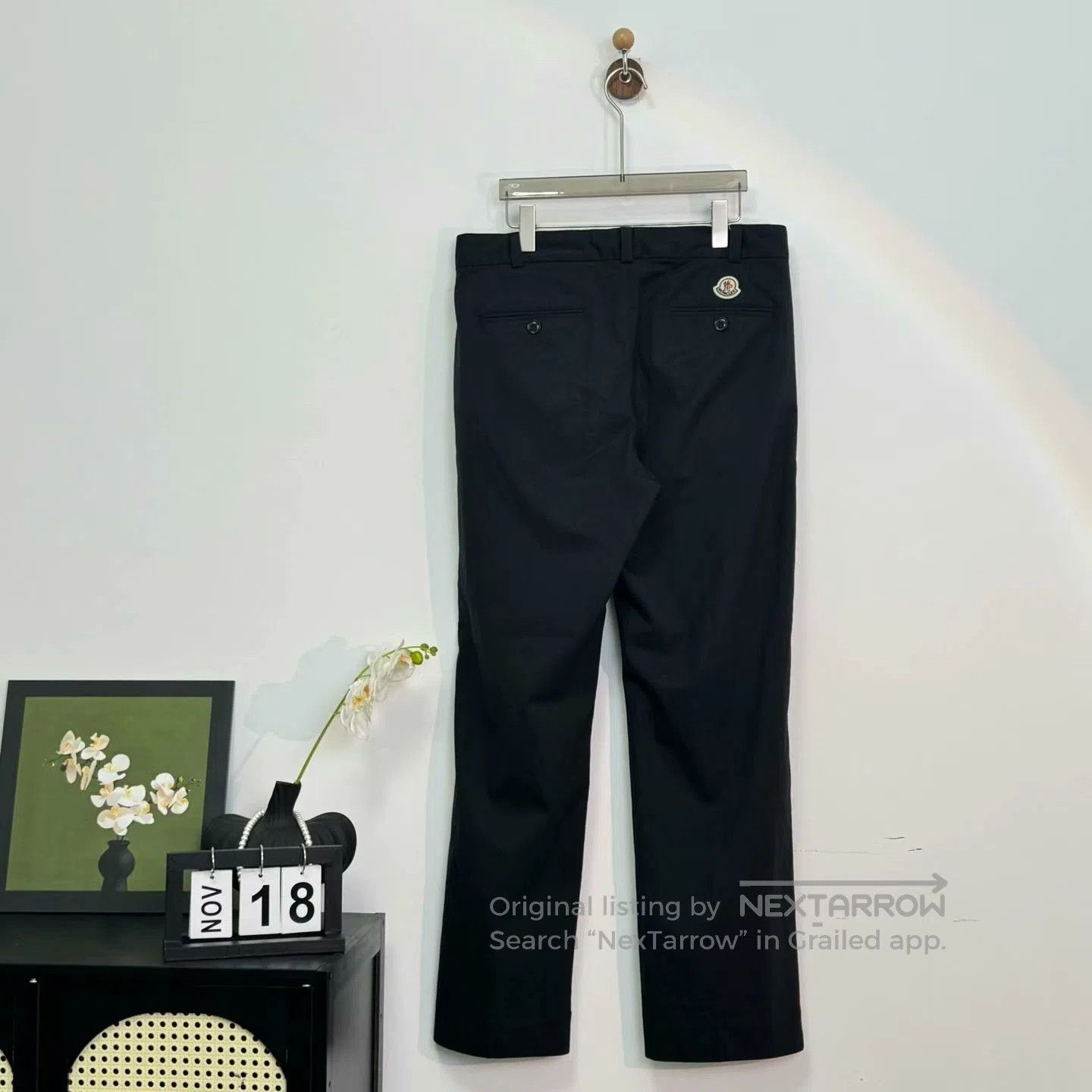 Moncler moncler black logo dress pants size 48. Size US 38 / EU 54 - 3 Thumbnail