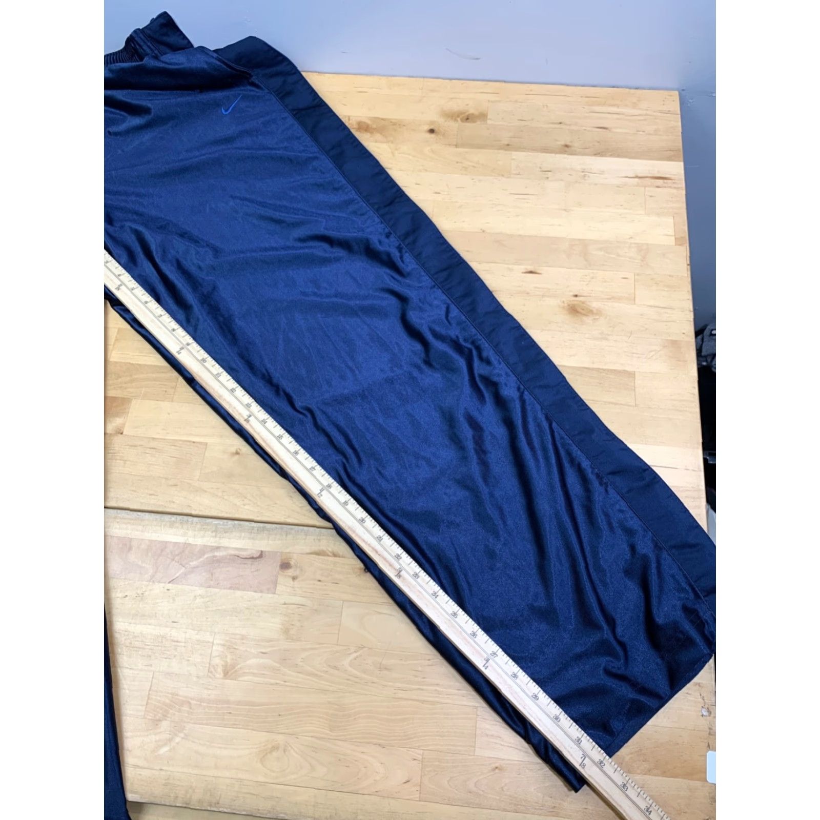 Nike VINTAGE Nike Breakaway Warmup Pants Mens XL Blue Basketball Track Pants Buttoned Side | Nike Men XL Blue Pants Vintage Breakaway Warmup Size US 36 / EU 52 - 7 Thumbnail