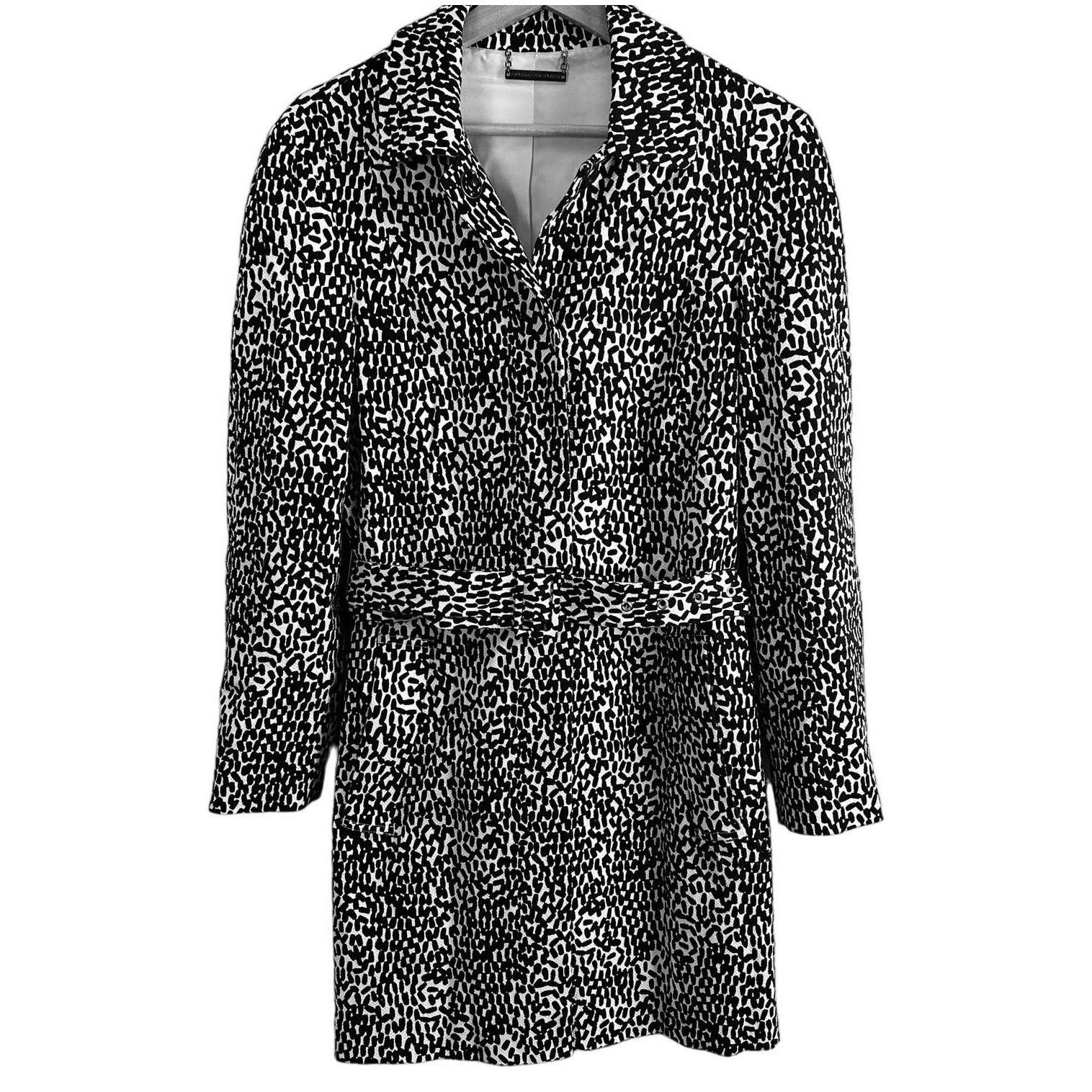 Diane von Furstenberg Diane Von Fursternburg Black White Lennon Belt Trench Coat 6 Size M / US 6-8 / IT 42-44 - 1 Thumbnail