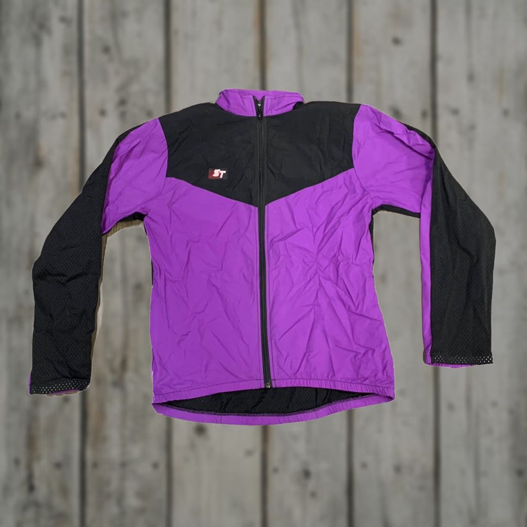 Vintage VINTAGE ST Cycling Windbreaker Jacket Mens Large Purple Nylon Made USA Size US L / EU 52-54 / 3 - 1 Thumbnail