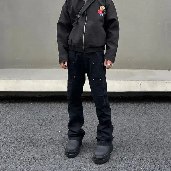 Designer Hosokawa x Yui Black Slim Straight Cargo Pants Size US 32 / EU 48 - 5 Thumbnail
