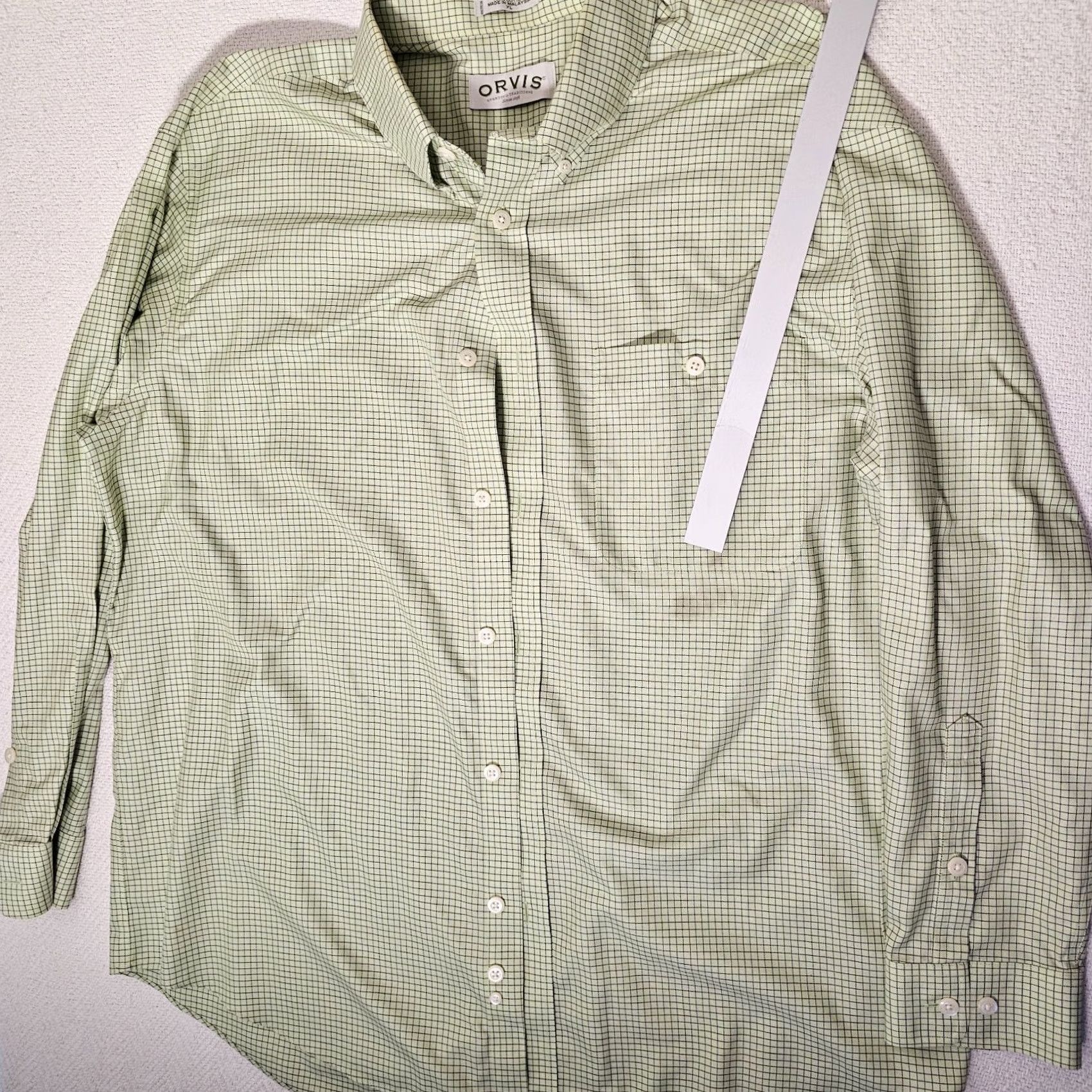 Orvis Orvis Shirt Button-Down Long Sleeve 100% Cotton Green XL Mens Casual Size US XL / EU 56 / 4 - 4 Thumbnail