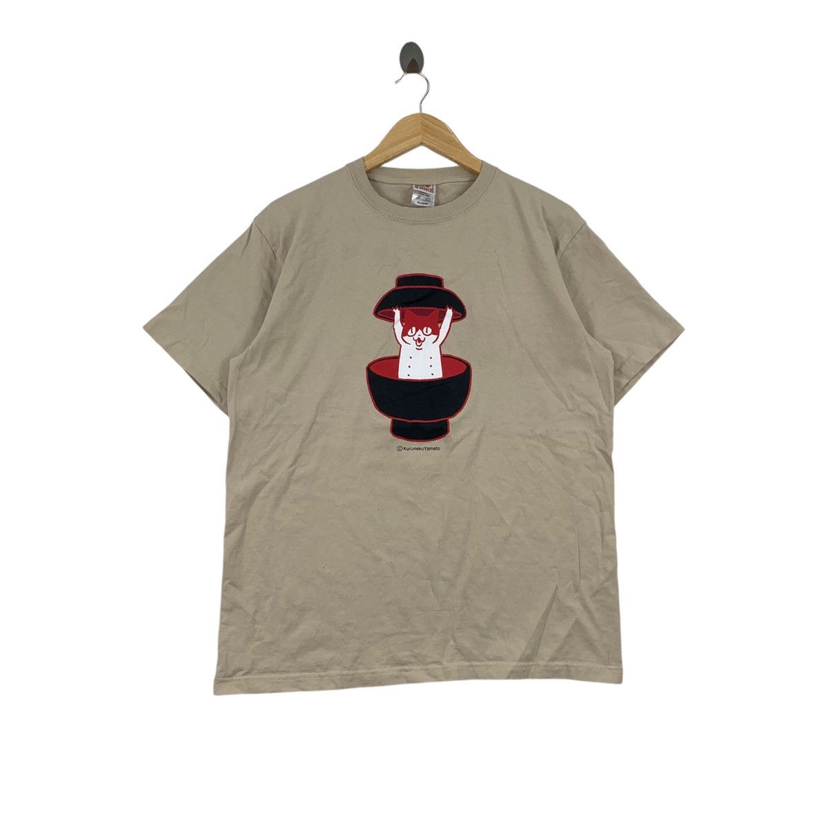 Japanese Brand KURUNEKO YAMATO Japanese Brand Logo Print Design Brown Size US XL / EU 56 / 4 - 1 Thumbnail